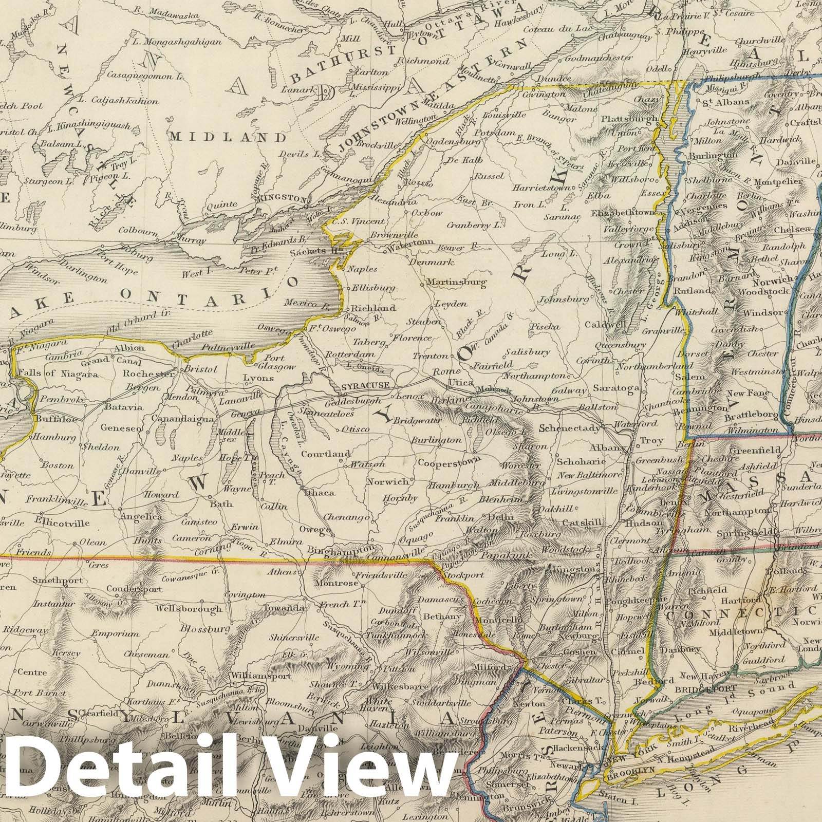 United States, Northeast, 1848 - Historical Map Print