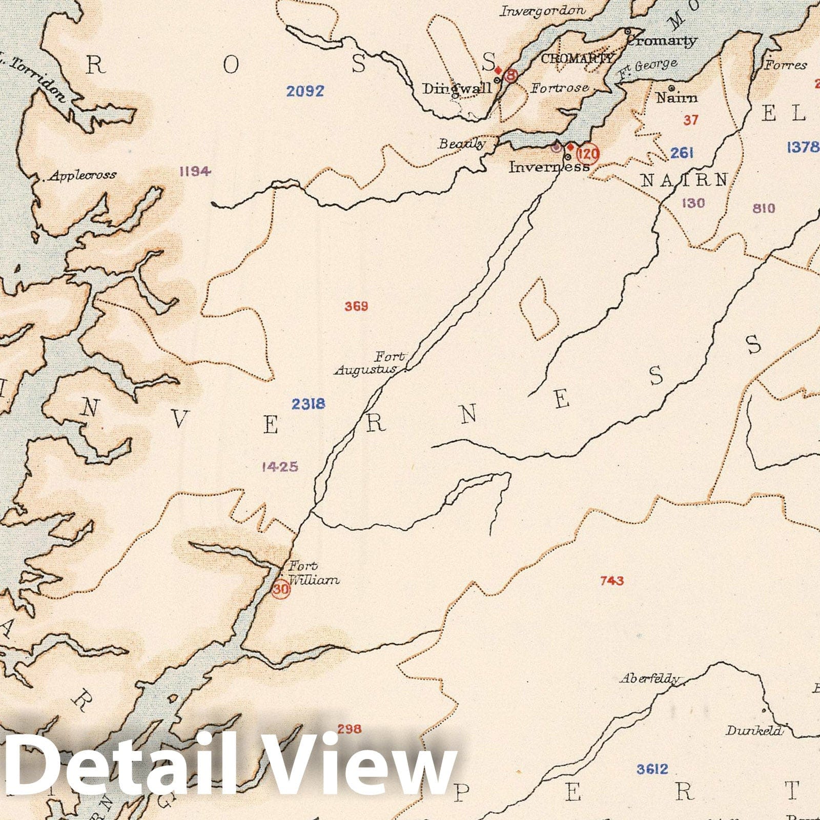 Scotland - Sanitary Condition, 1881 - Historical Map Print
