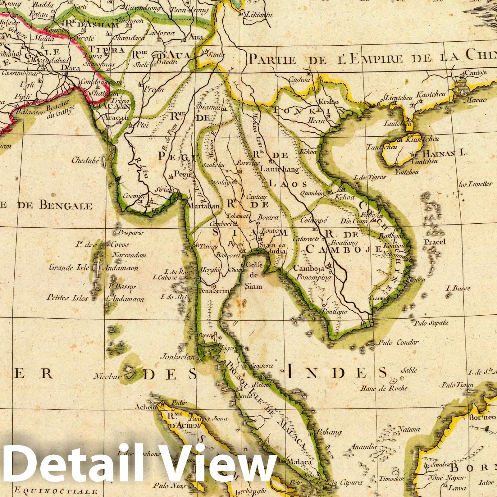 East Indies - Boundary Map, 1791 - Historical Map Print