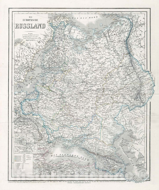 Historic Map : 1879 European Russia. v1 - Vintage Wall Art