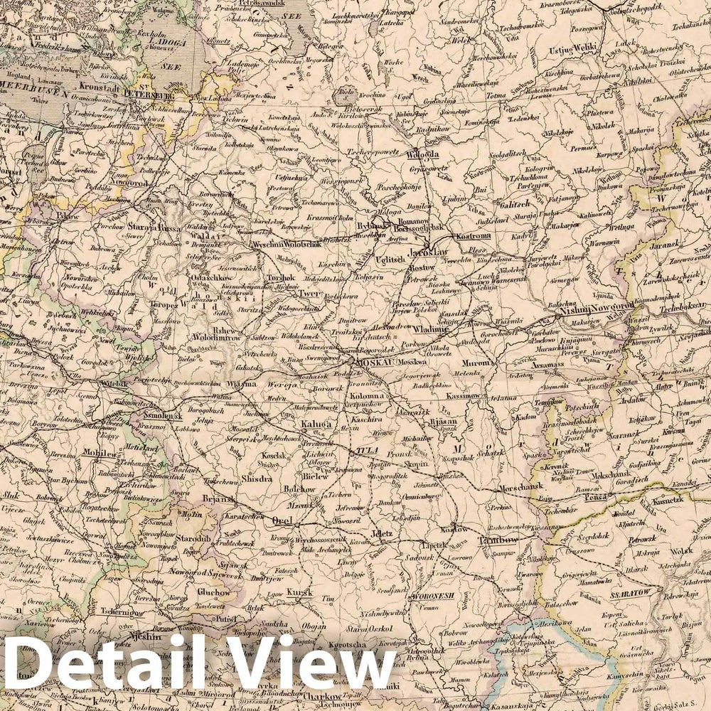 Historic Map : 1879 European Russia. v1 - Vintage Wall Art
