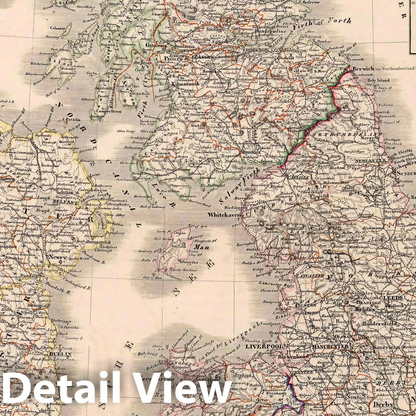 British Isles, 1879 - Historical Map Print
