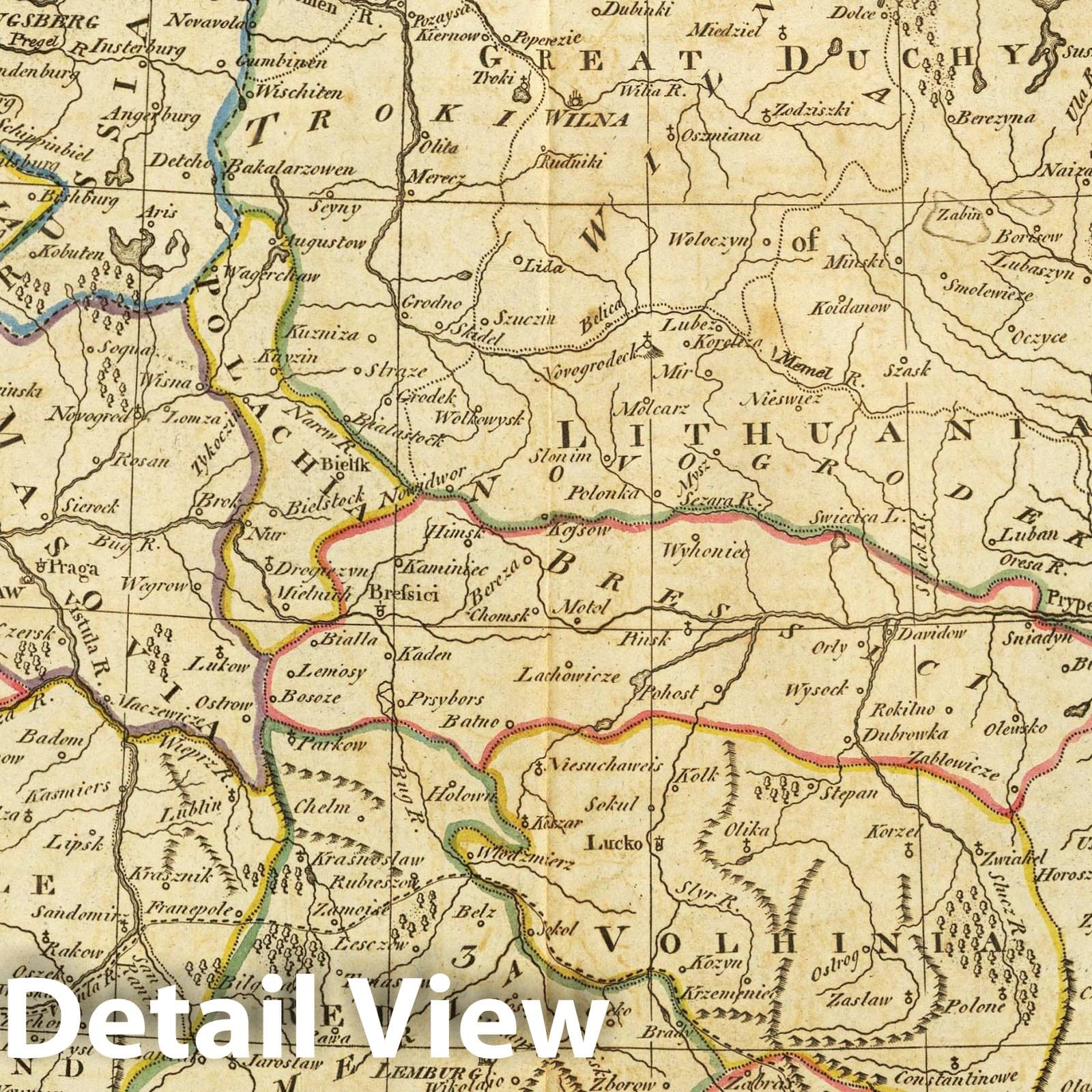 Poland, 1814 - Historical Map Print from Carey's General Atlas