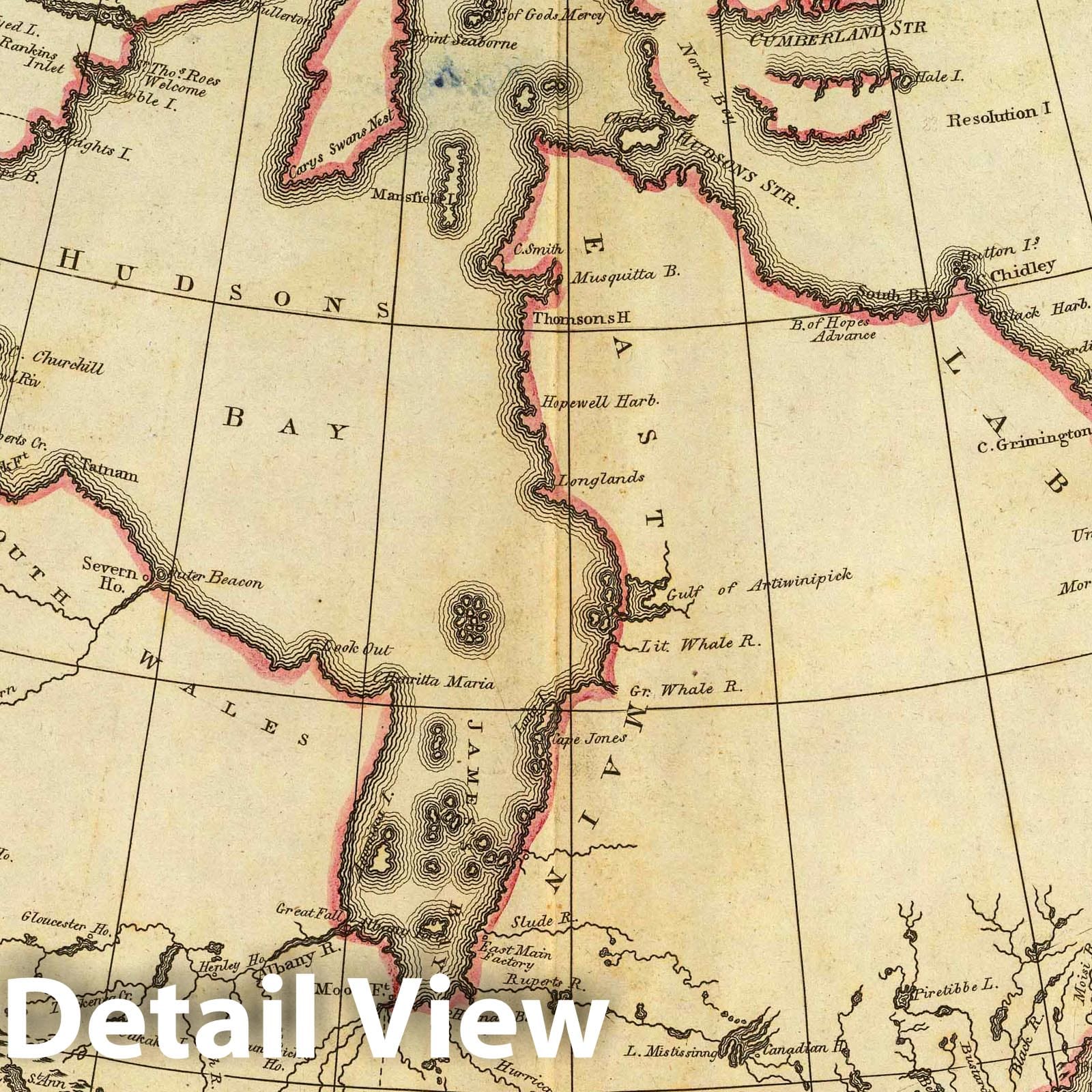 Canada and Greenland, 1814 - Historical Map Print from Carey's General Atlas