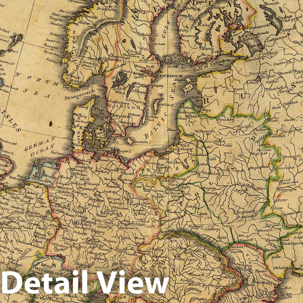 Historic Map : 1814 Europe. v2 - Vintage Wall Art