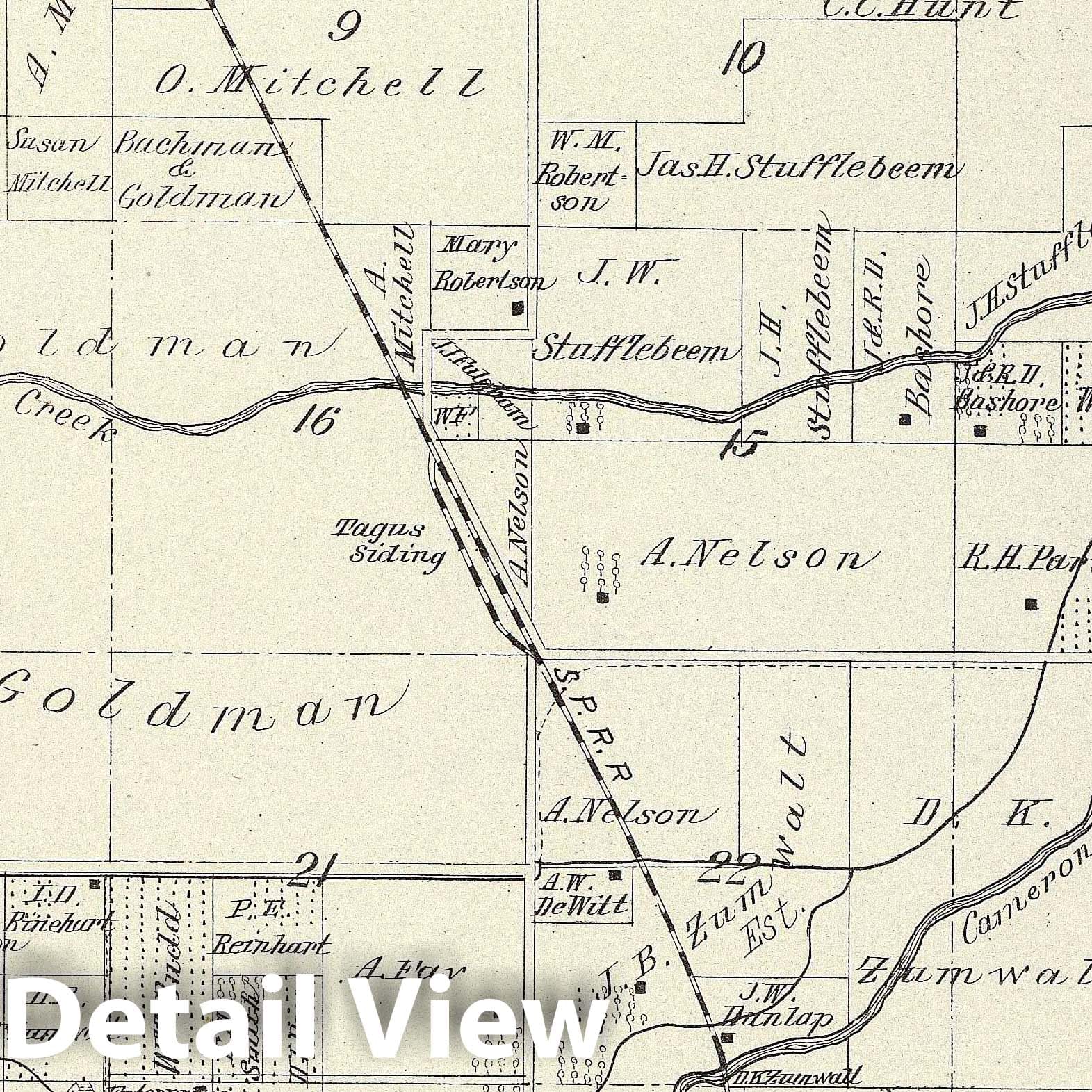 Township 19 South, Range 24 East, Tulare County, California - 1892 Survey Map
