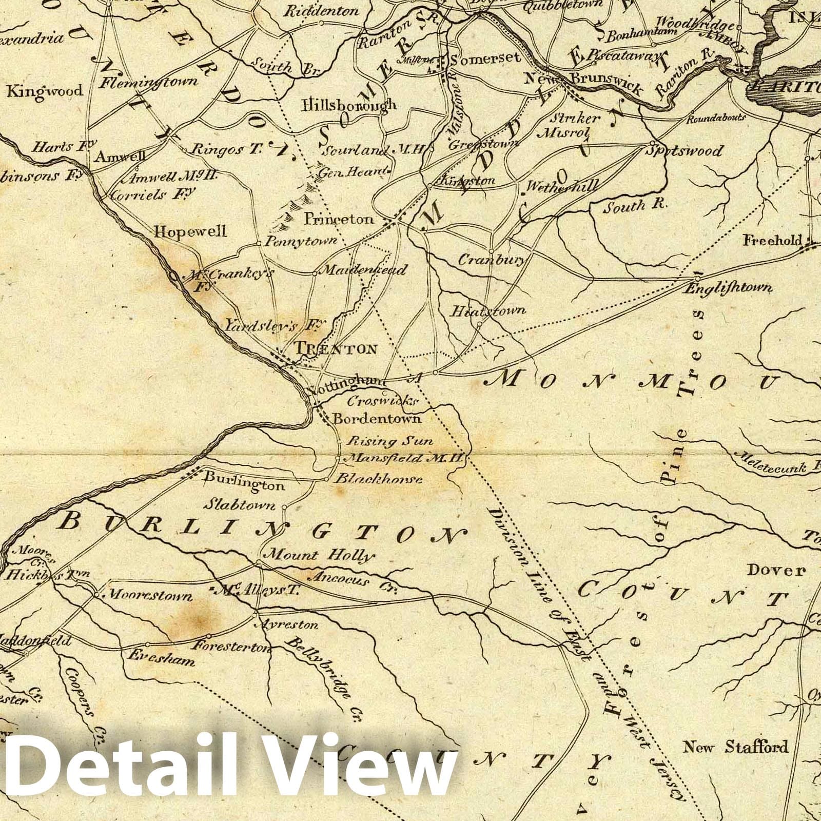 New Jersey 1796 Historical Map Print