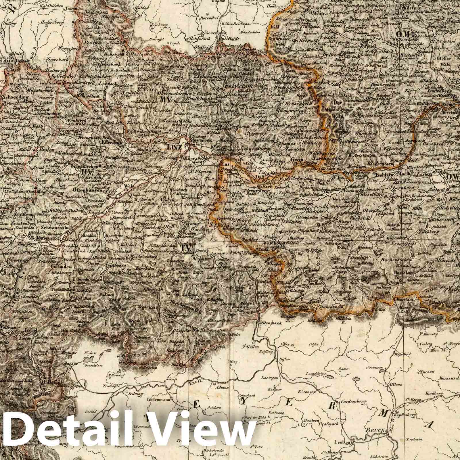 Austrian Empire 1818 Historical Map Print