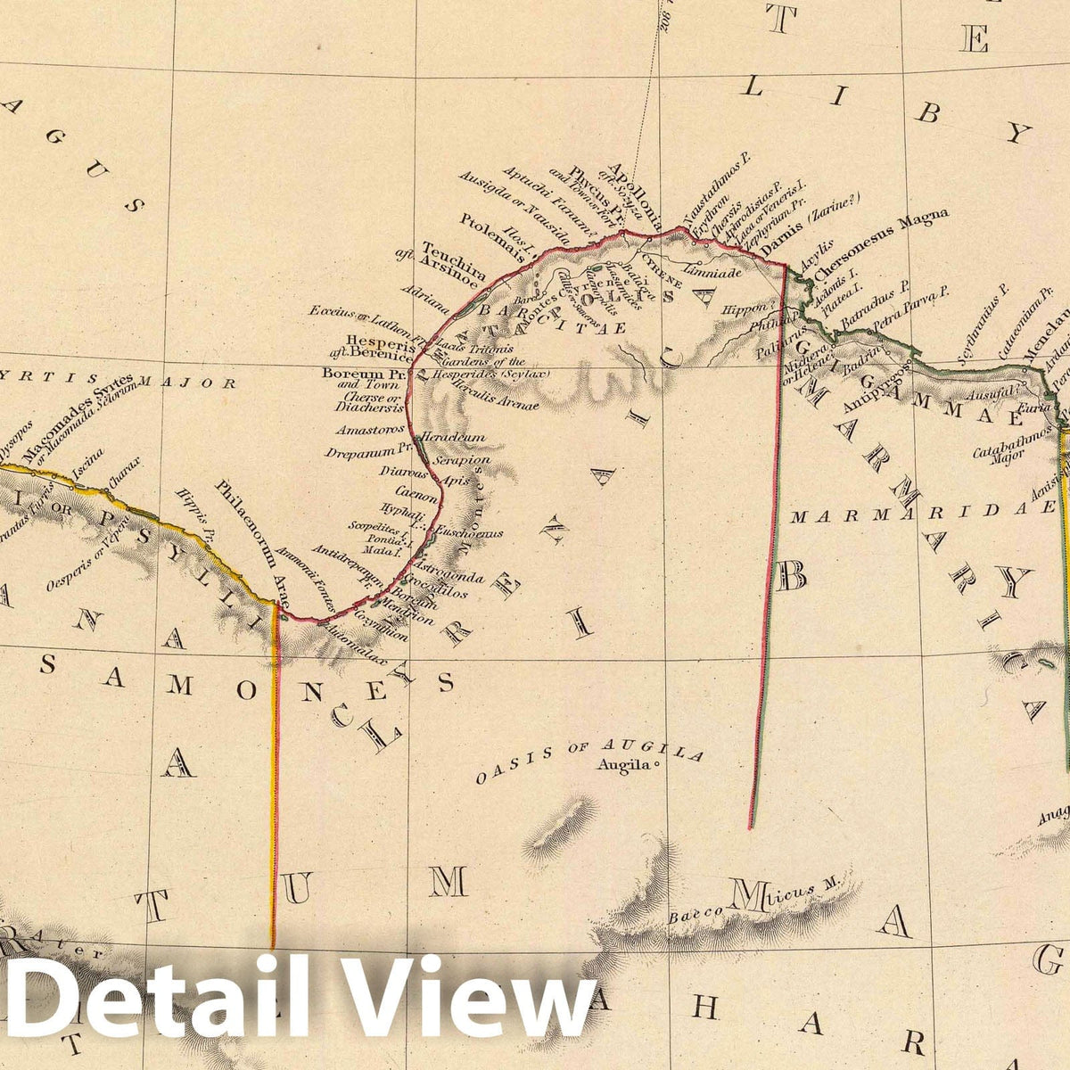 Ancient Libya - Geologic Map, 1840 - Historical Map Print