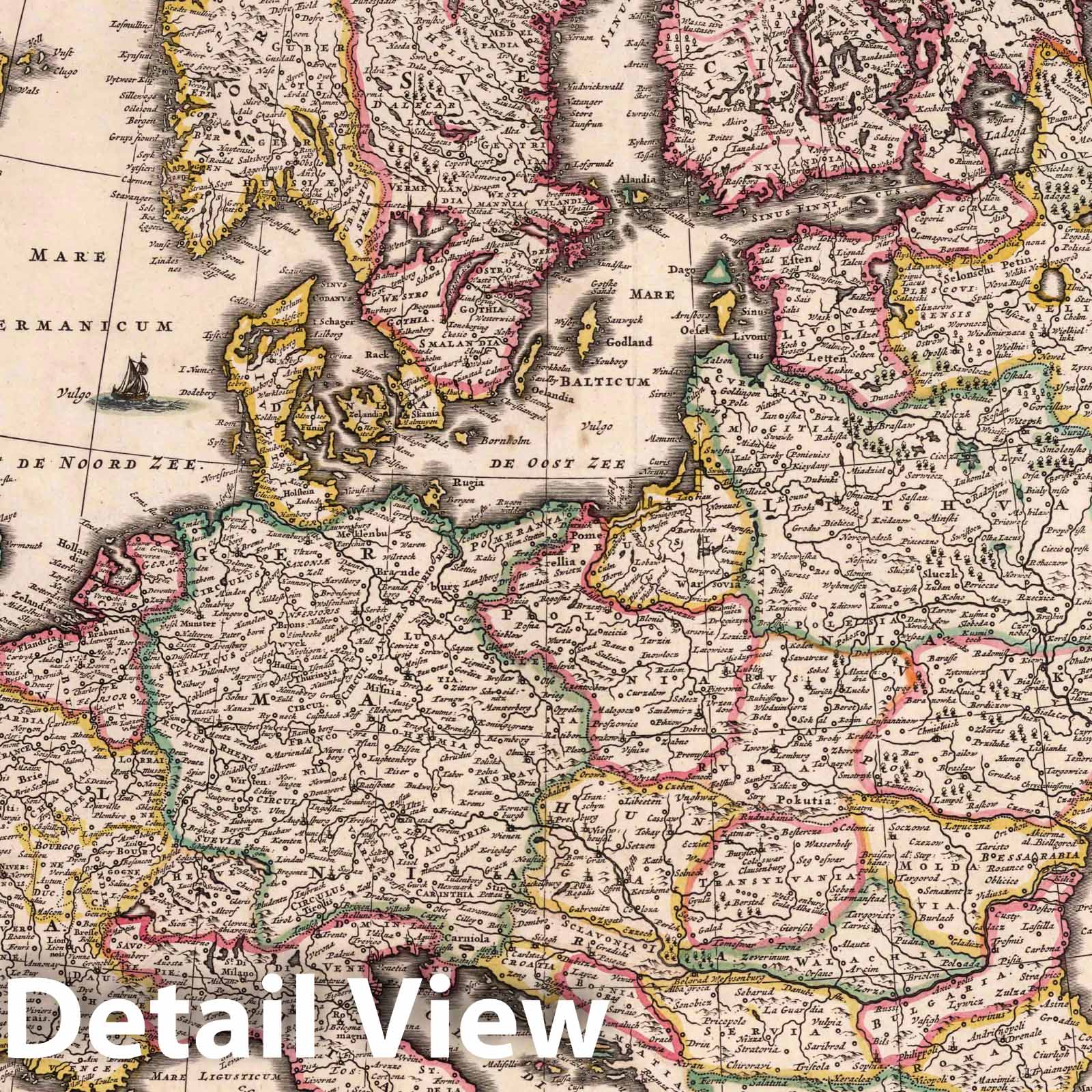 Europe, 1682 - Historical Map Print by Frederick de Wit