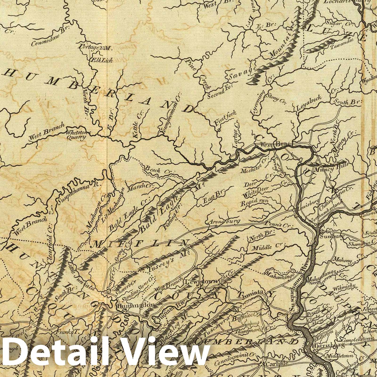 Pennsylvania Map 1795 - Historical Map Print from Carey's American Atlas