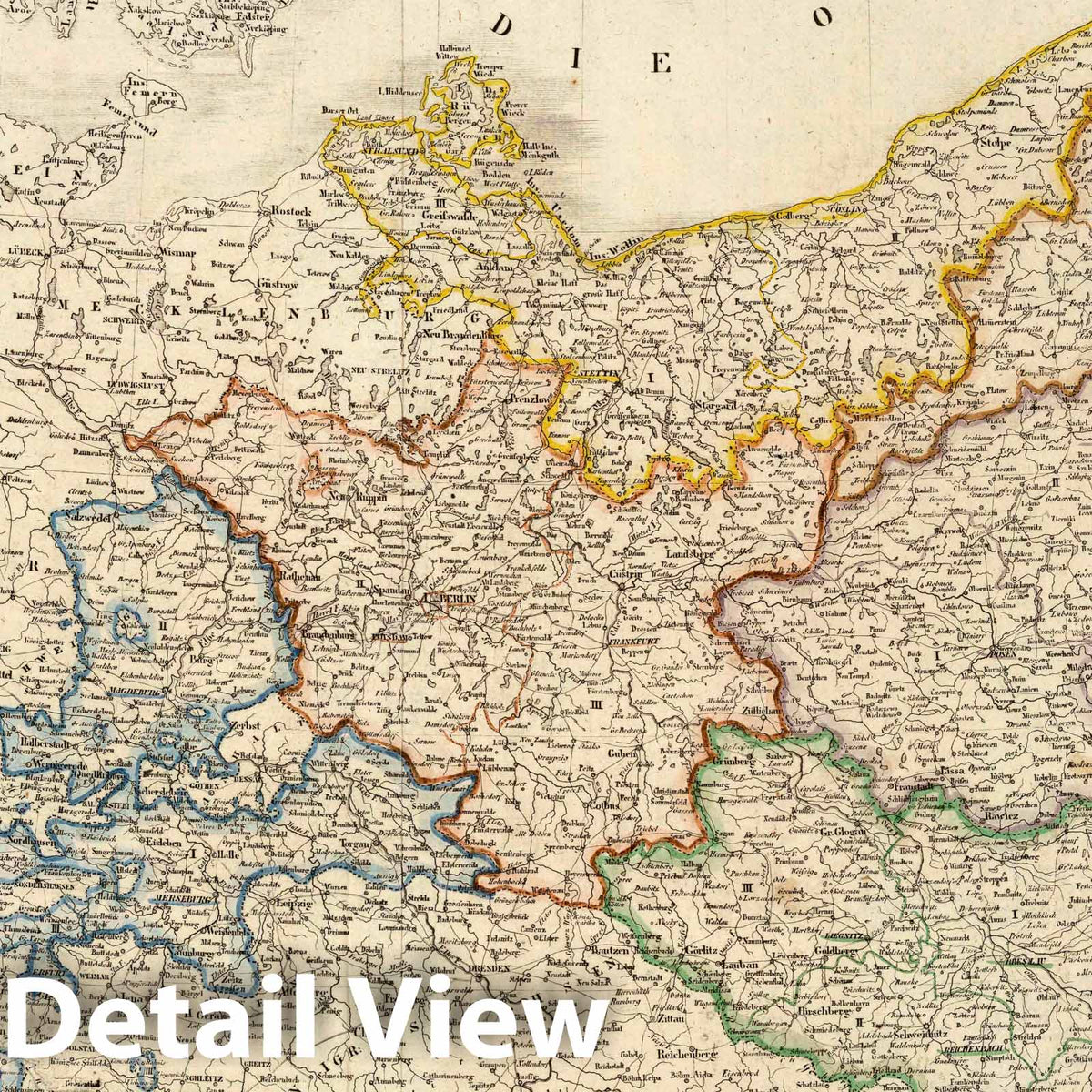 Prussian Monarchy, 1817 - Historical Map Print