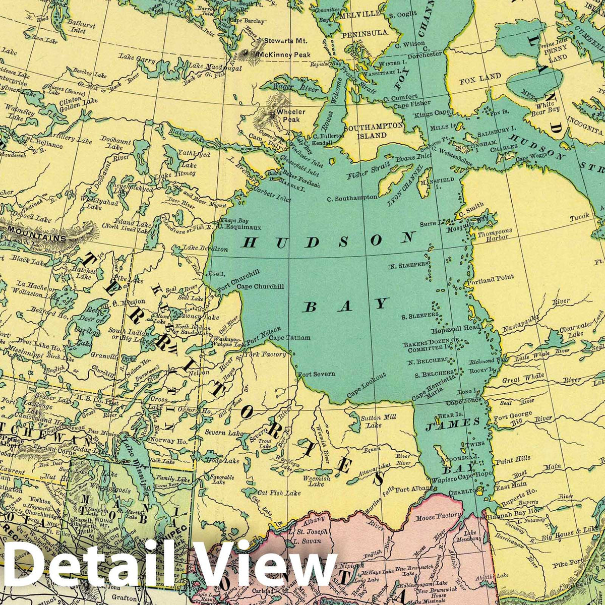 British America (Canada) 1897 Historical Map Print