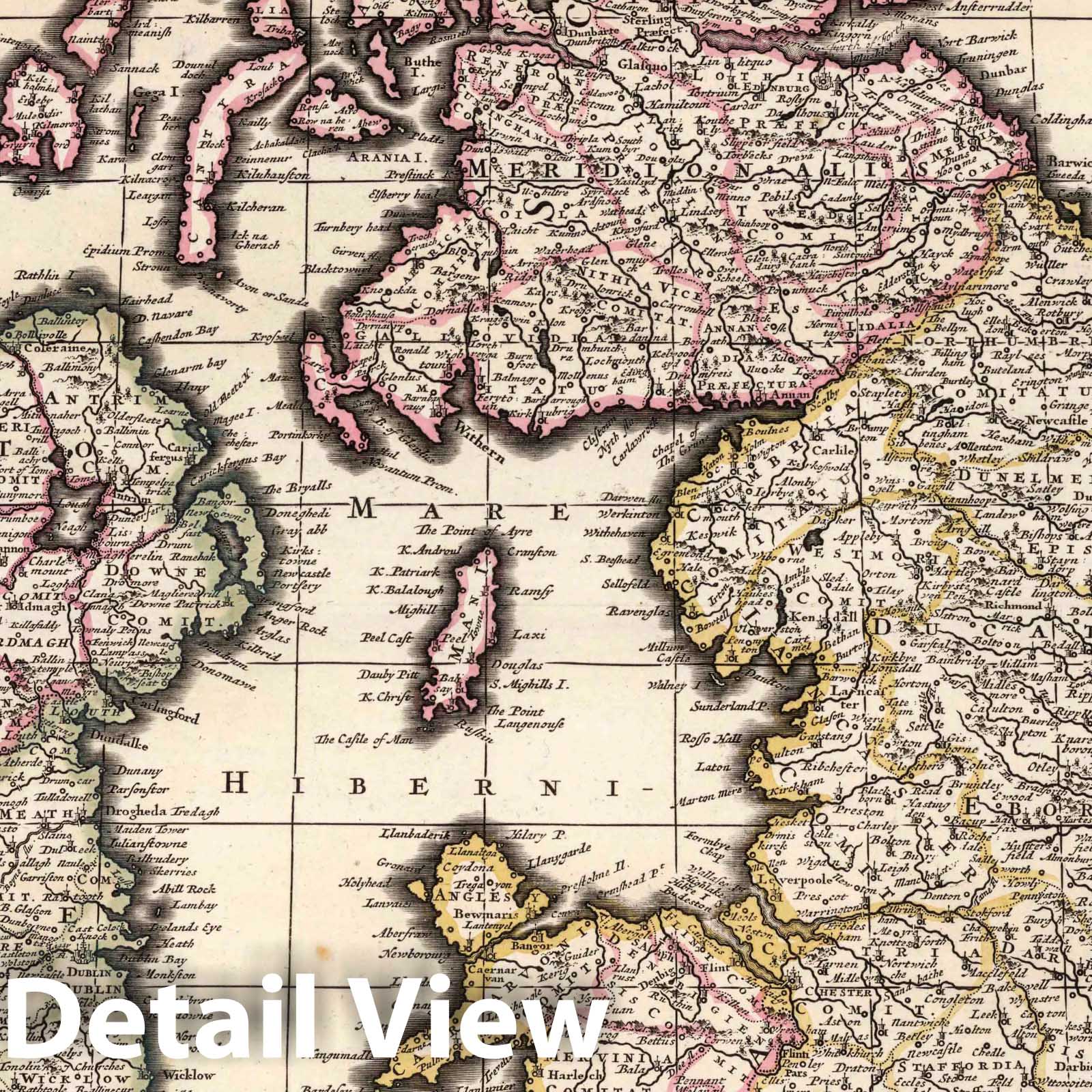 England, Scotland, and Ireland, 1682 - Historical Map Print