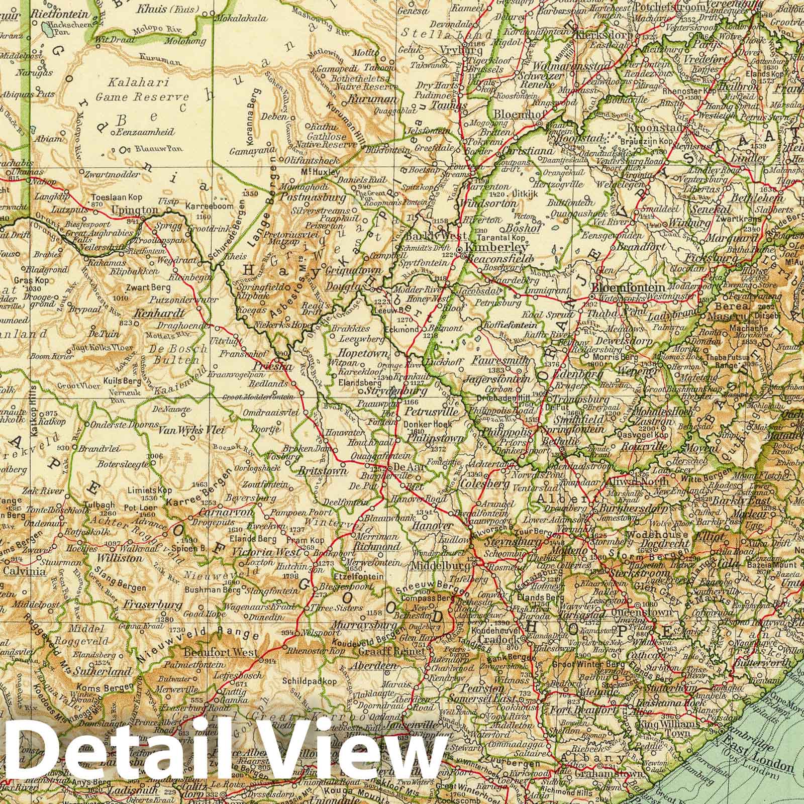 Cape of Good Hope, Namibia 1929 Historical Map Print