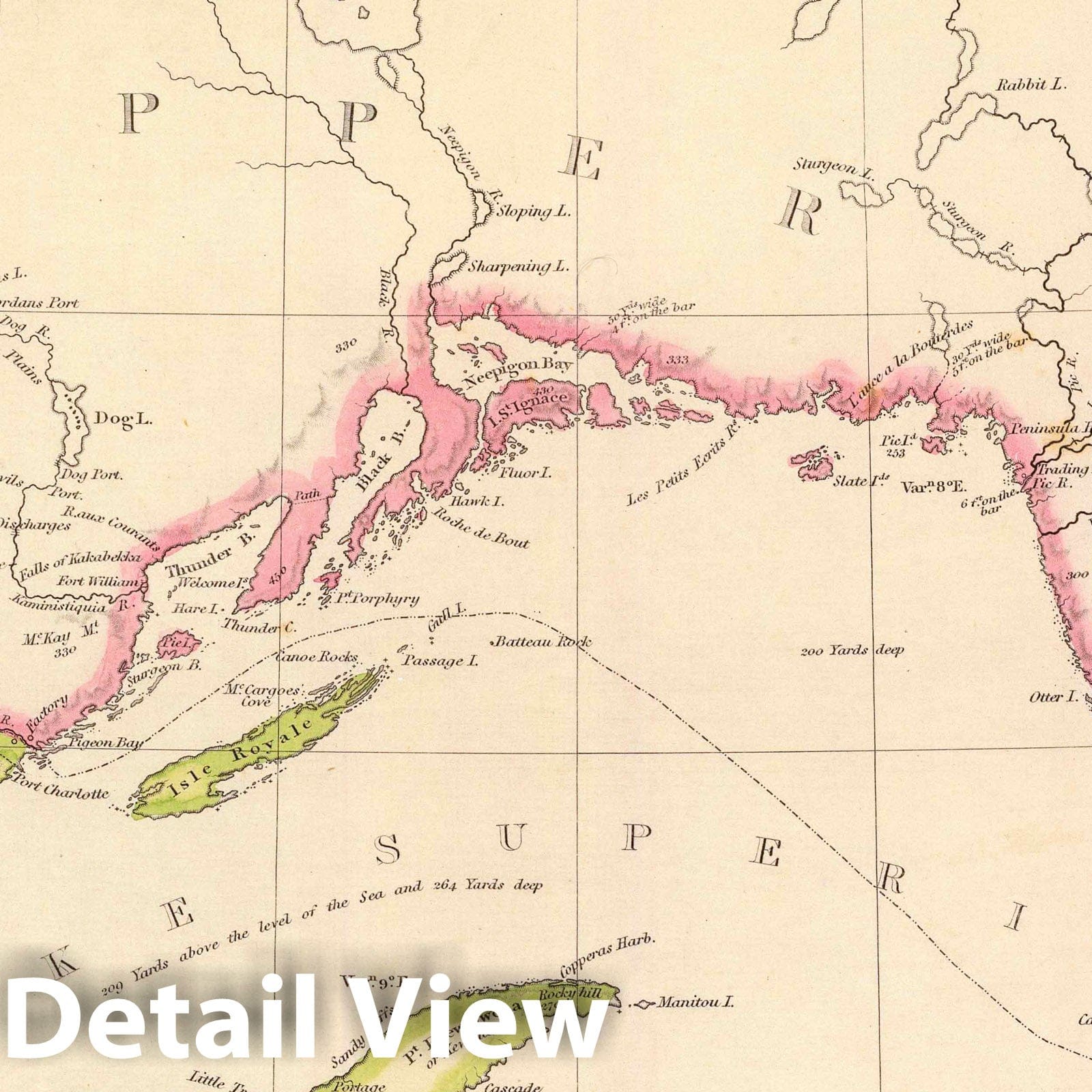 Lake Superior - Geologic Map, 1832 - Historical Map Print