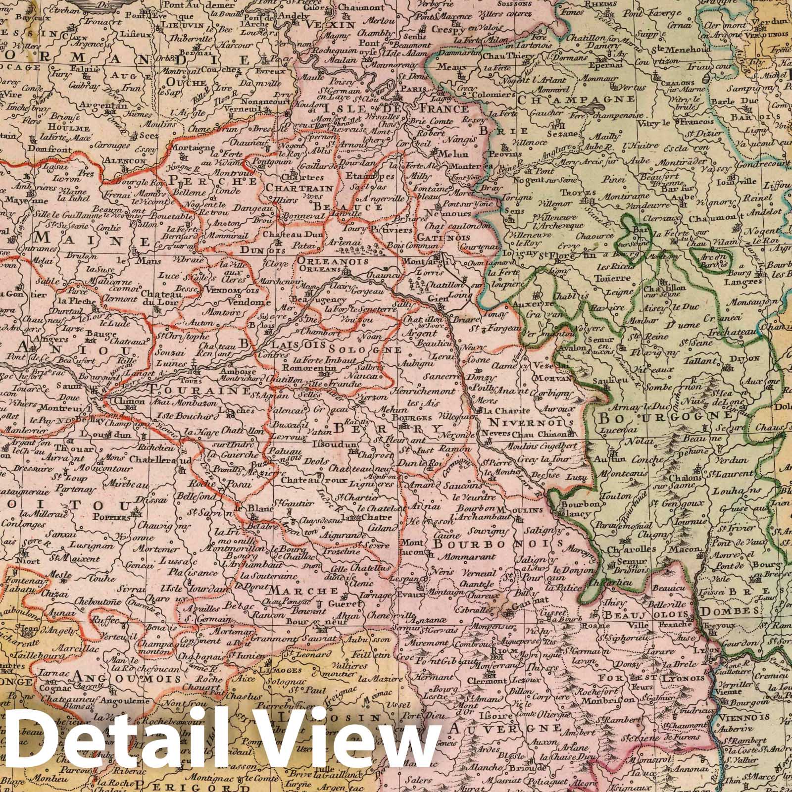 France and Navarre, 1741 - Historical Map Print