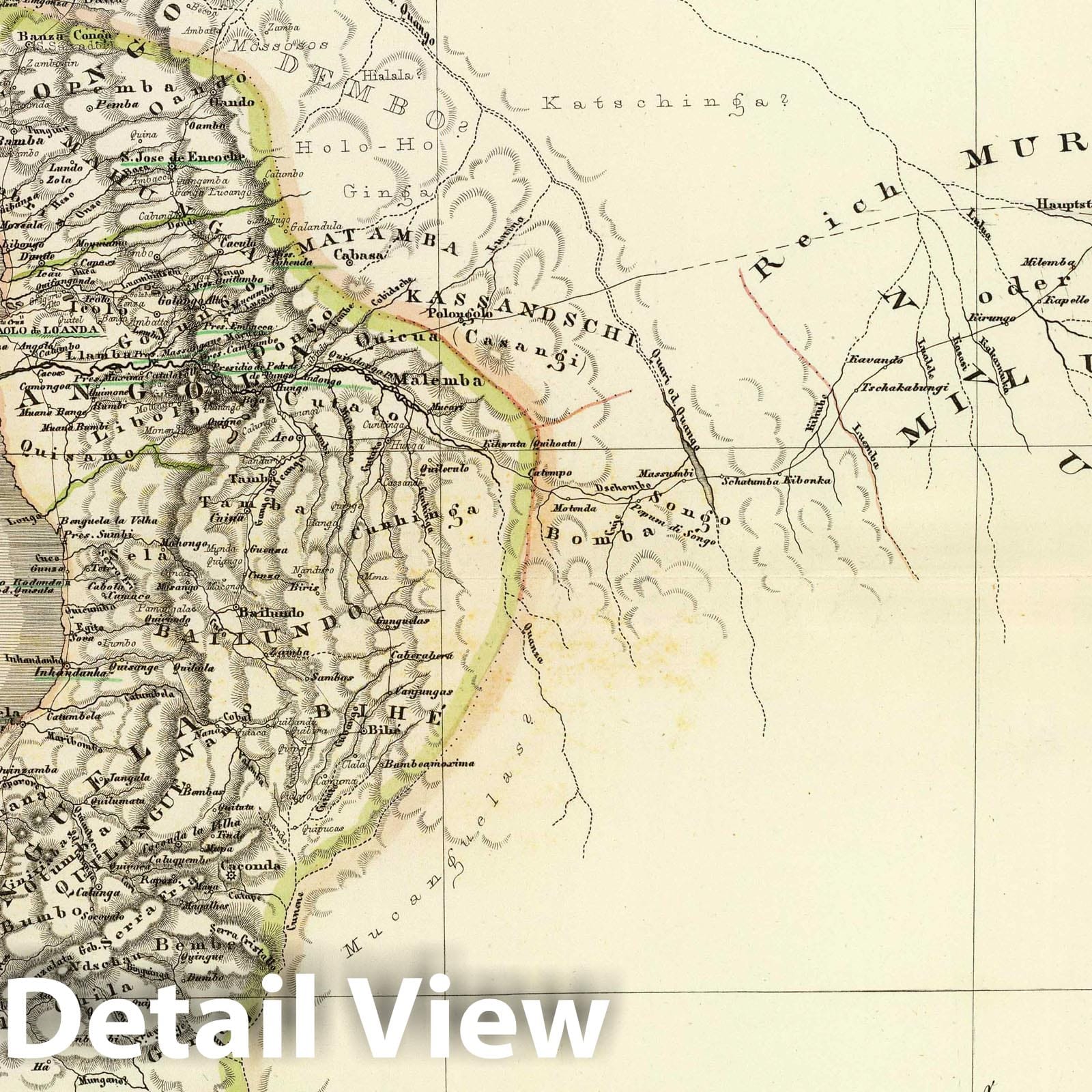 Lower Guinea and West Central Africa, 1846 - Historical Map Print