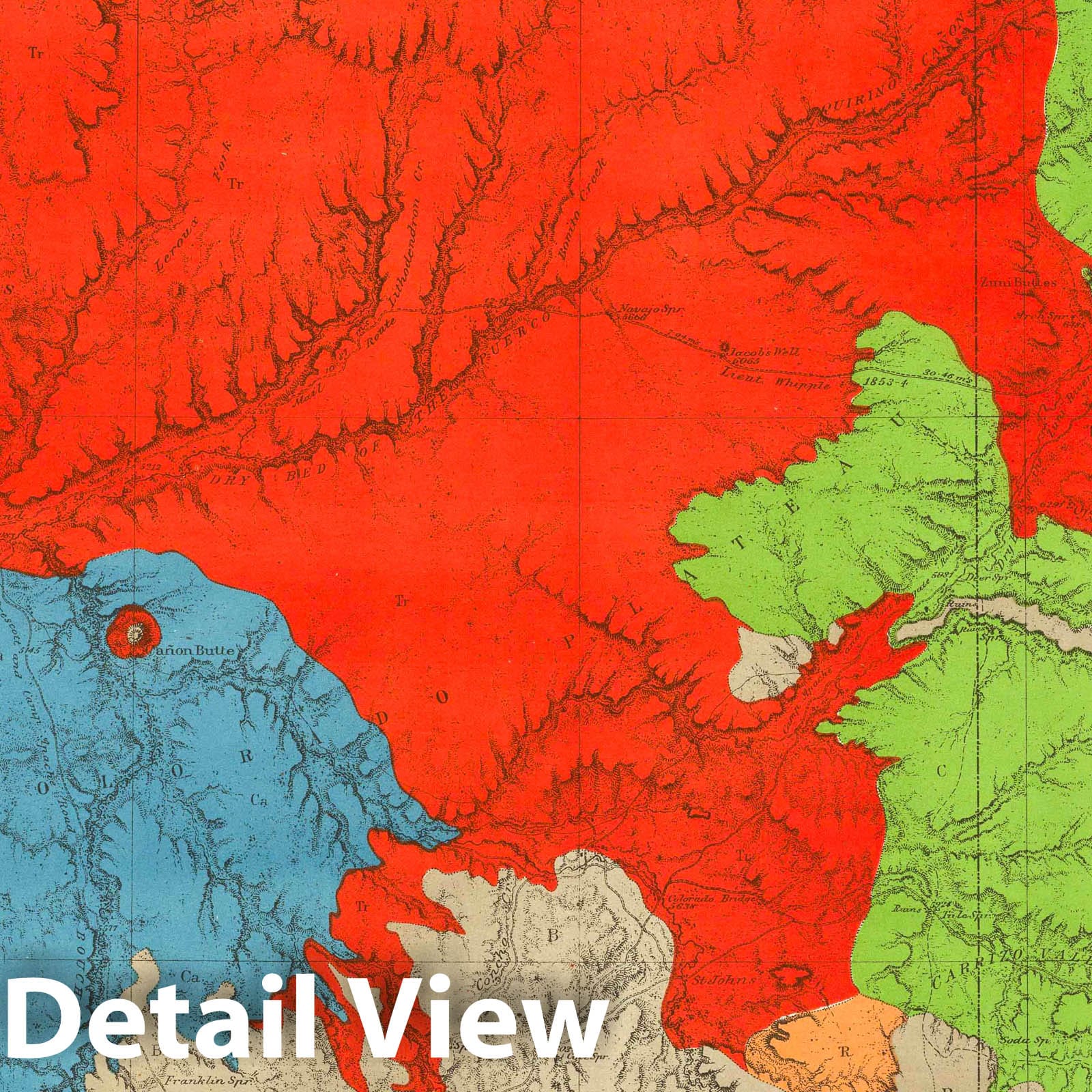 Wheeler Survey: Eastern Arizona and Western New Mexico - Plate No. 76, 1877