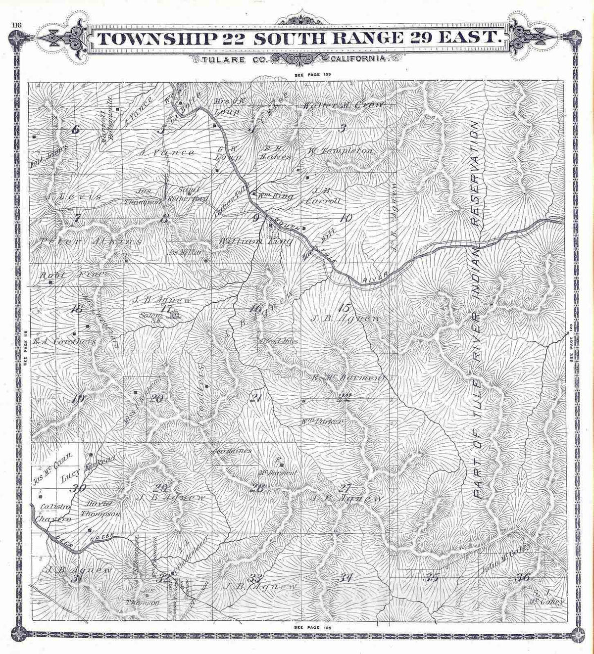 Historic Map : 1892 T.22S R.29E. - Vintage Wall Art