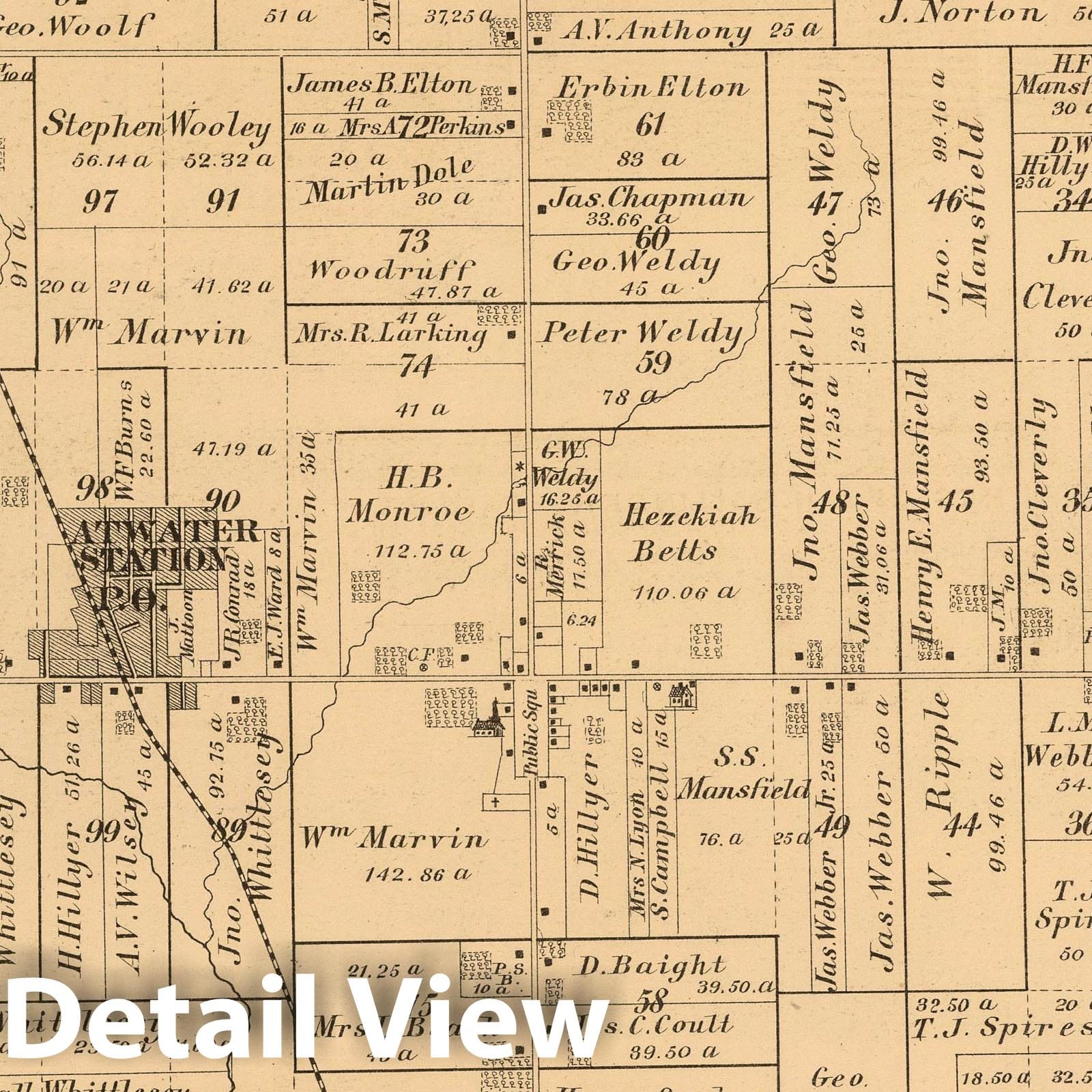 Atwater Township, Portage County, Ohio - Property Map, 1874