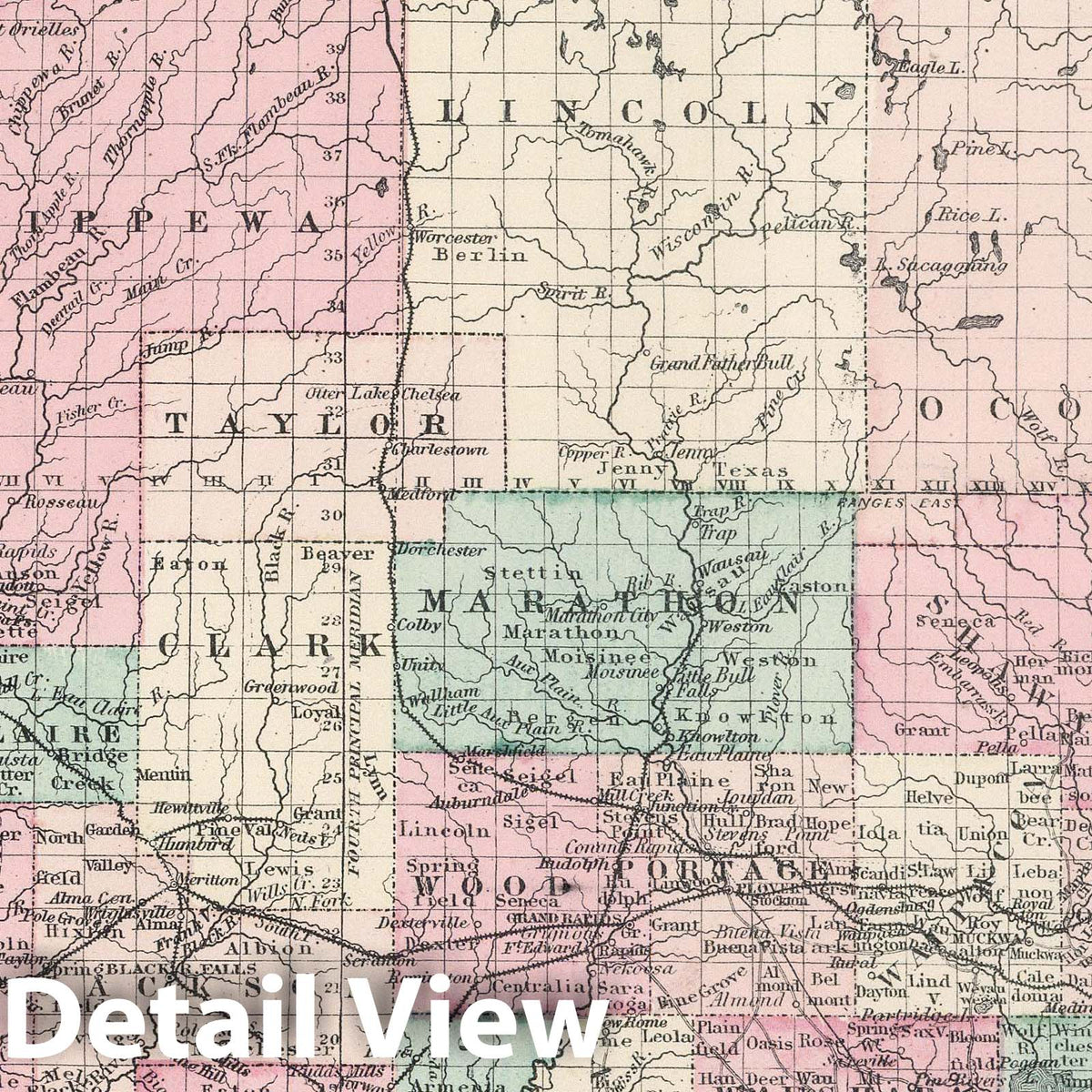 Wisconsin with inset Vicinity of Milwaukee - Railroad Map, 1878