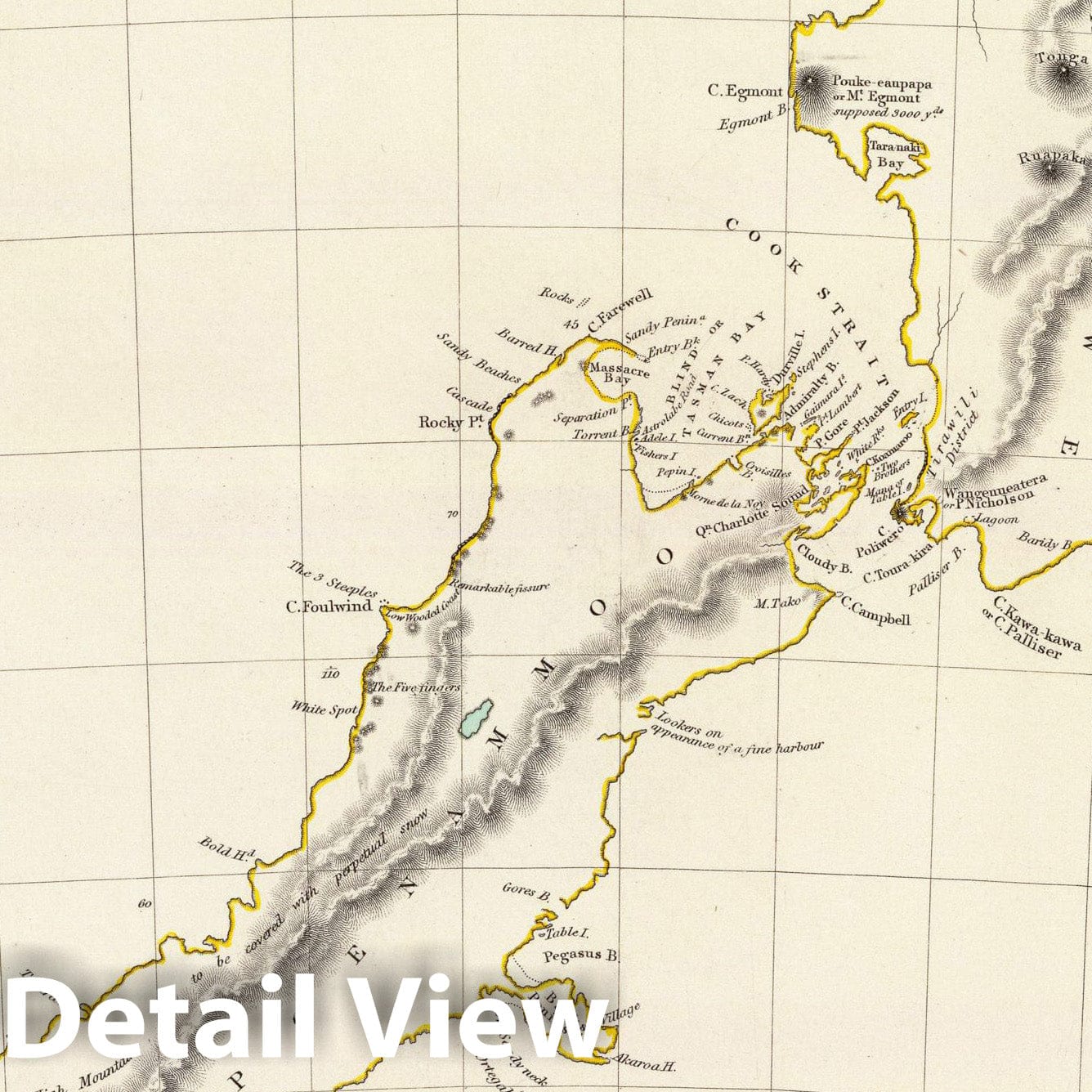 New Zealand - Geologic Map, 1838 - Historical Map Reproduction