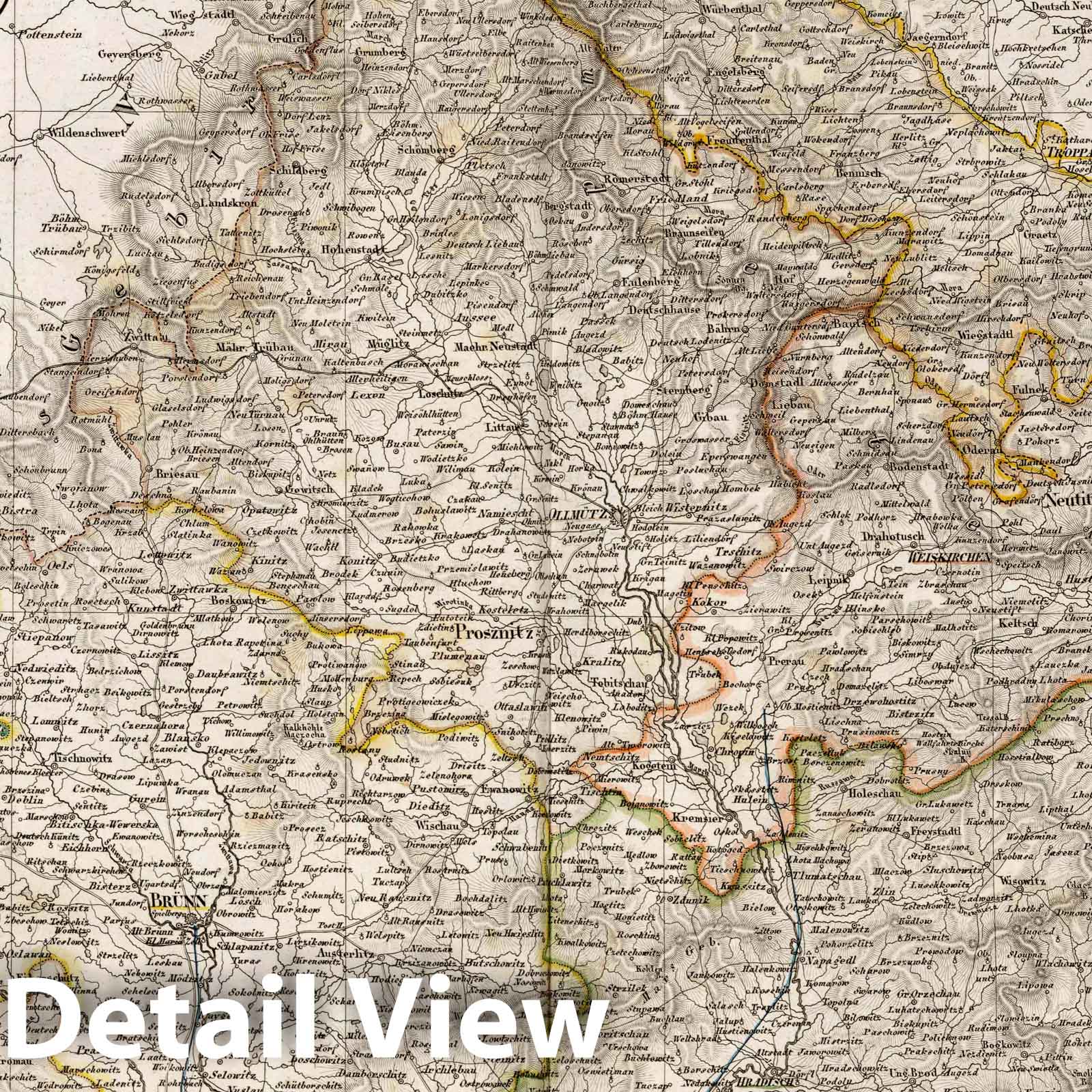 Moravia, 1840 - Historical Map Print