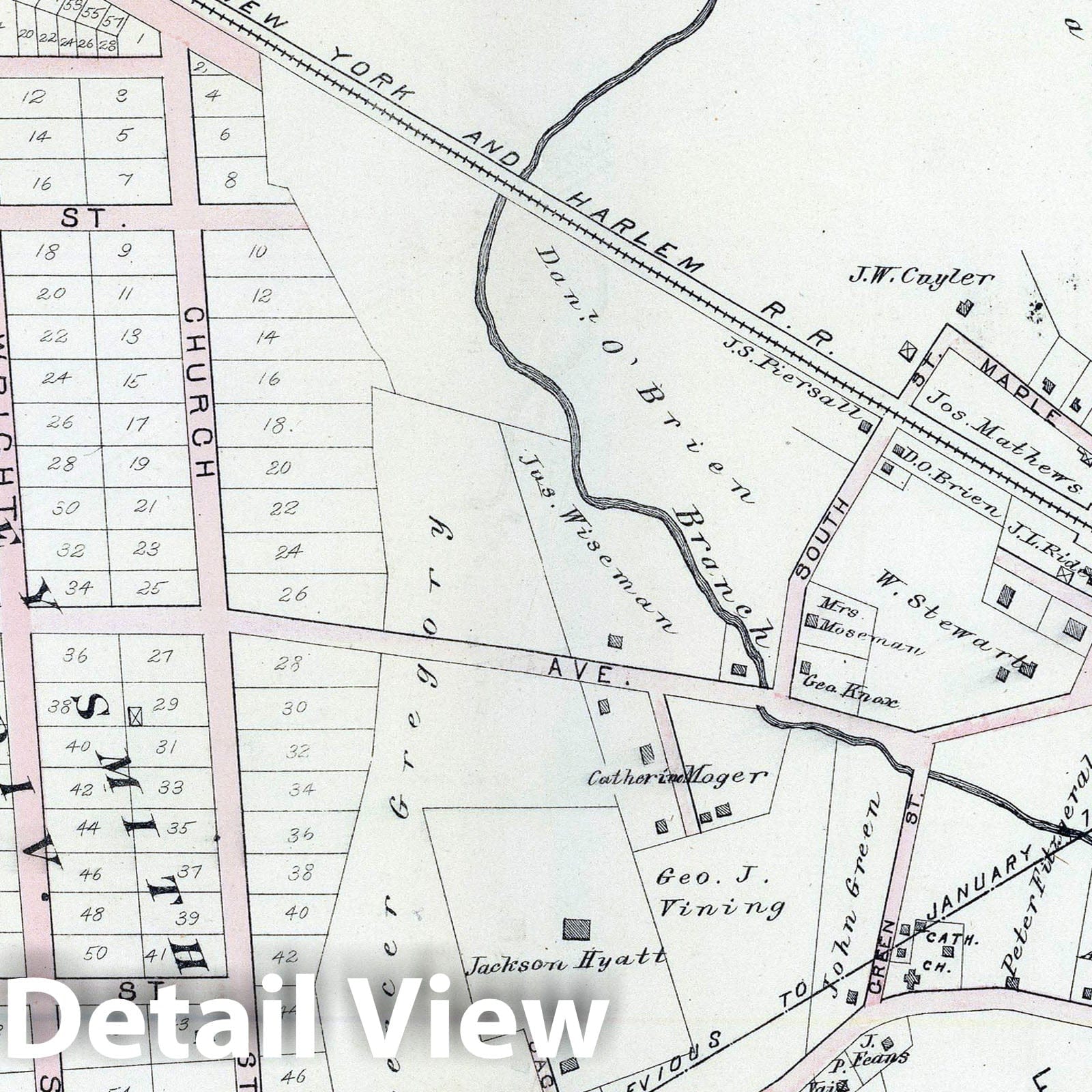Historic Map - 1881 Mount Kisco. - Vintage Wall Art
