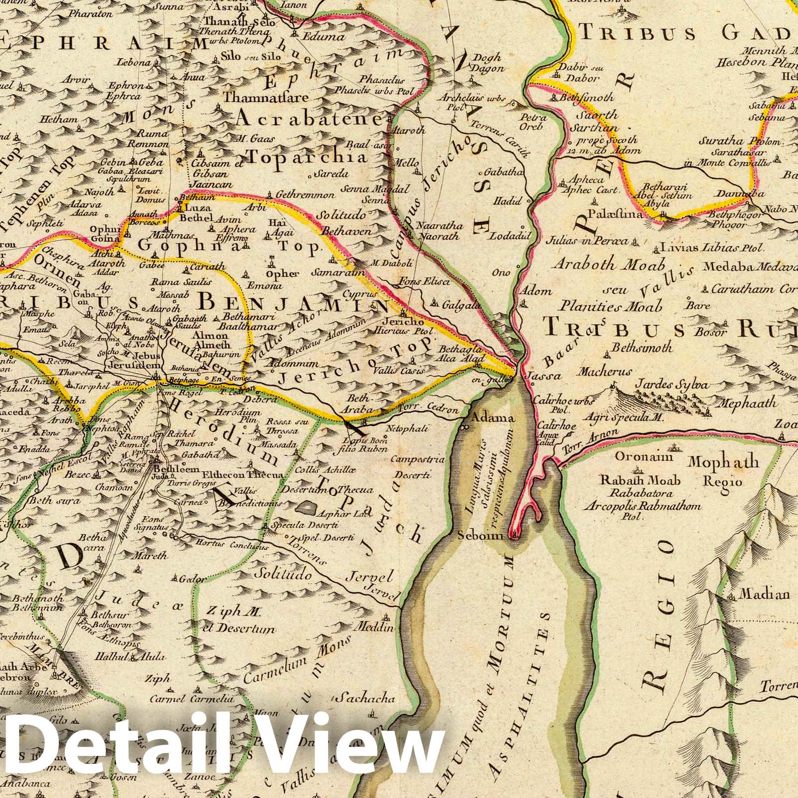 Israel and Palestine - Sheet 2, 1782 Historical Map Print