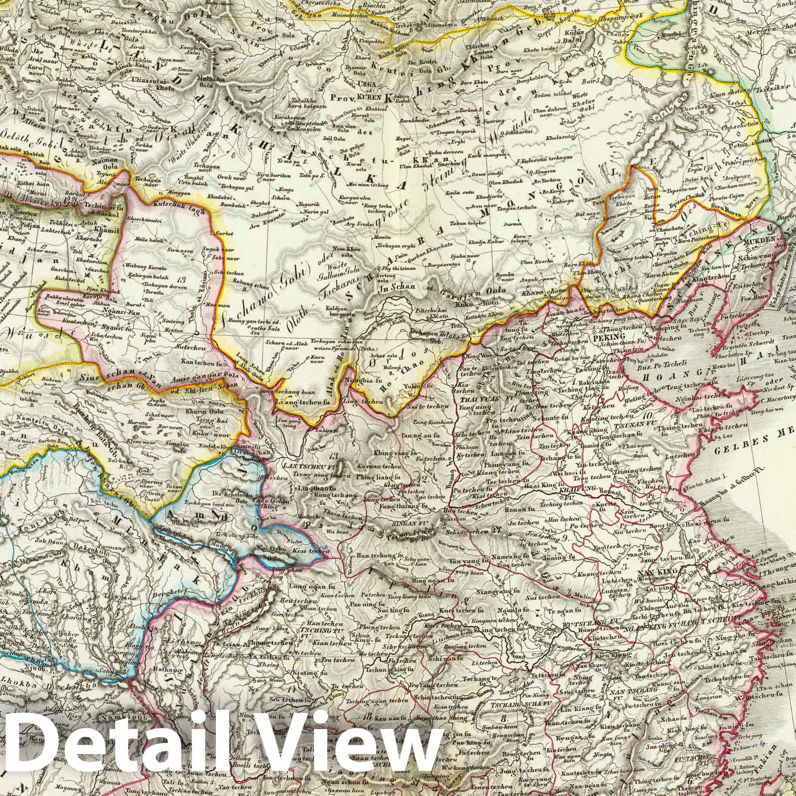 China, Mongolia, East Turkistan, Tibet, and Japan with Macau, Canton, and Beijing - 1852 Historical Map