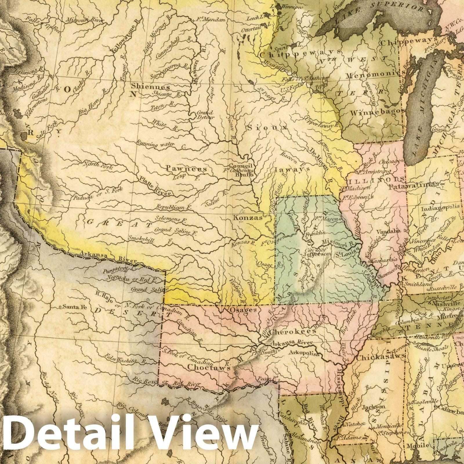 United States, 1822 - Historical Map Print