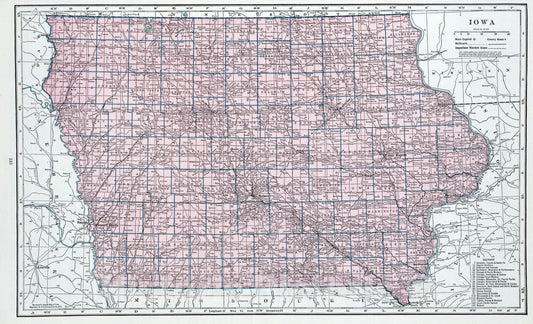 Historic Map : 1948 Iowa. - Vintage Wall Art