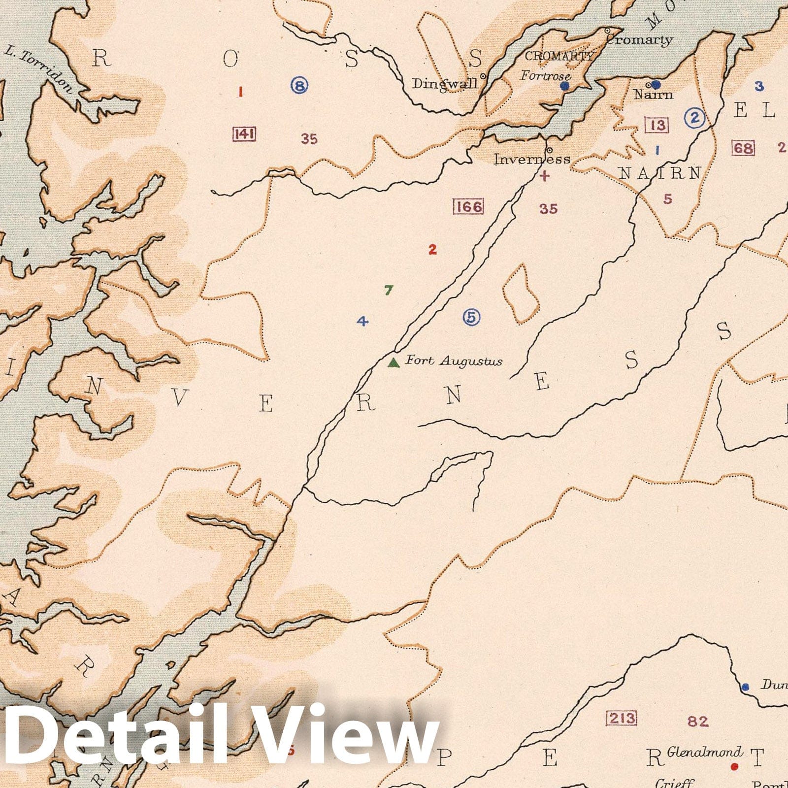 Scotland - Educational Condition, 1881 - Historical Map Print