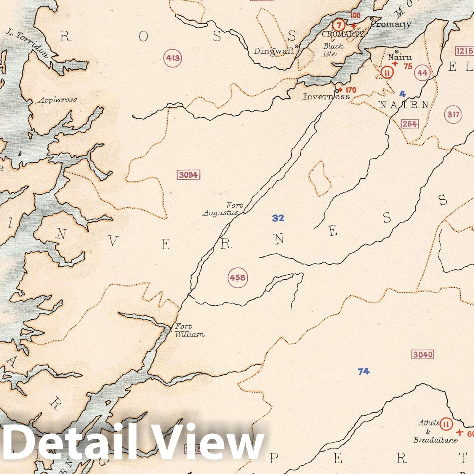 Scotland Pauperism, 1881 - Historical Map Print