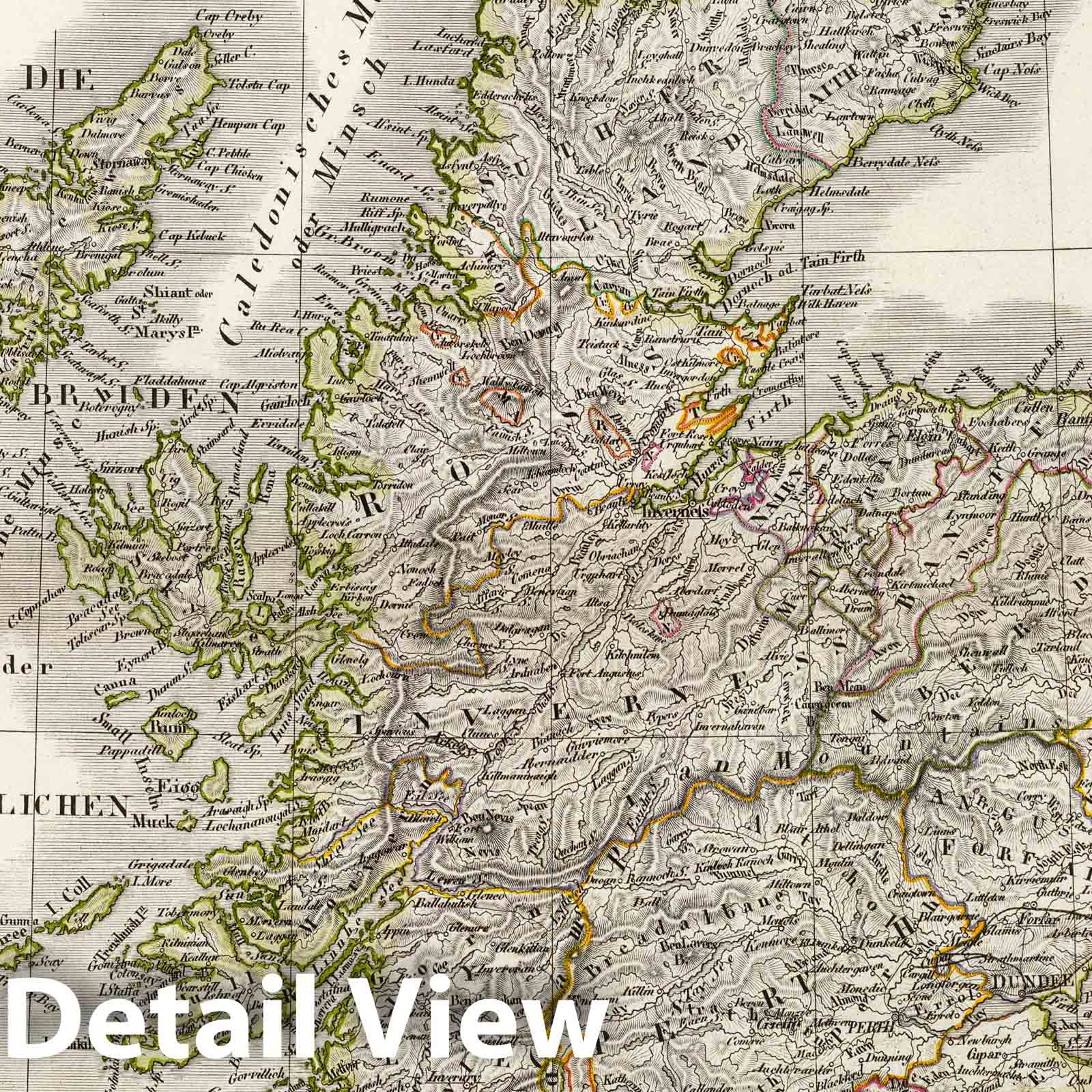 Scotland, 1853 - Historical Map Print