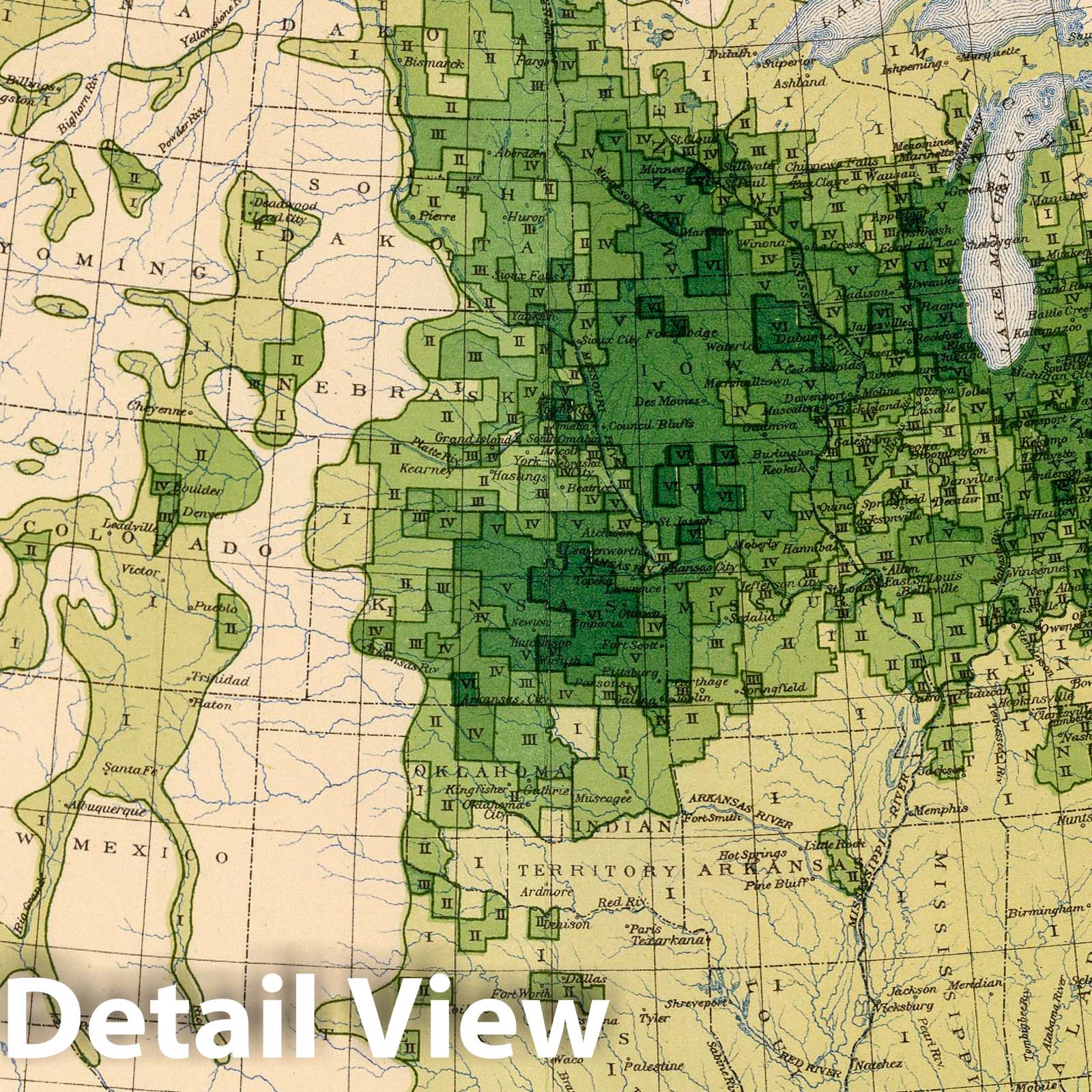 United States - Hay and Forage Production, 1903 Historical Map Print