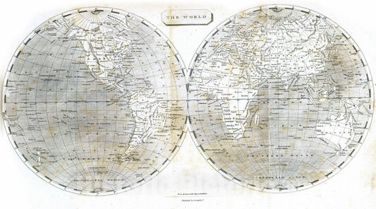 Historic Map : 1804 The world. - Vintage Wall Art