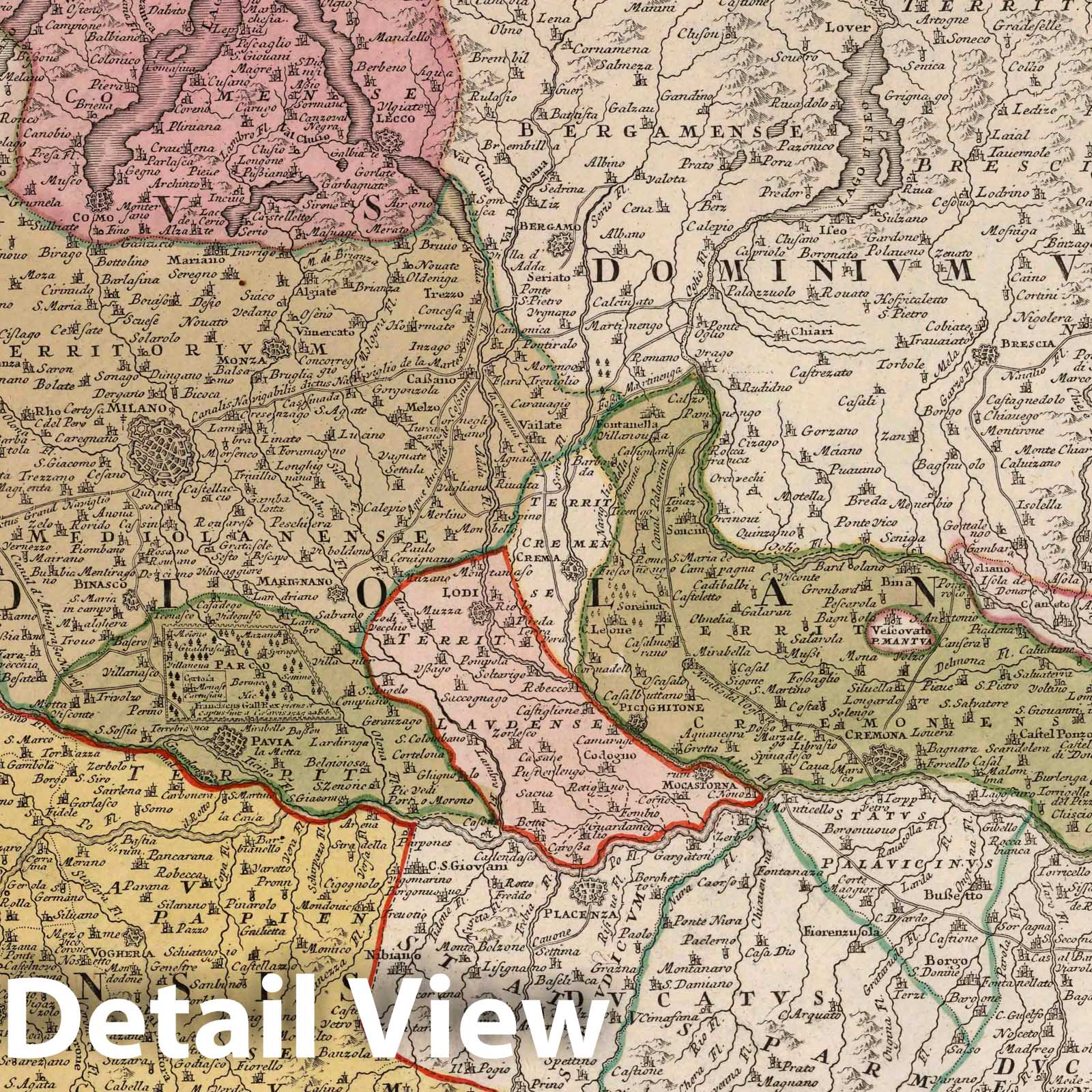 Duchy of Milan, 1788 - Historical Map Print