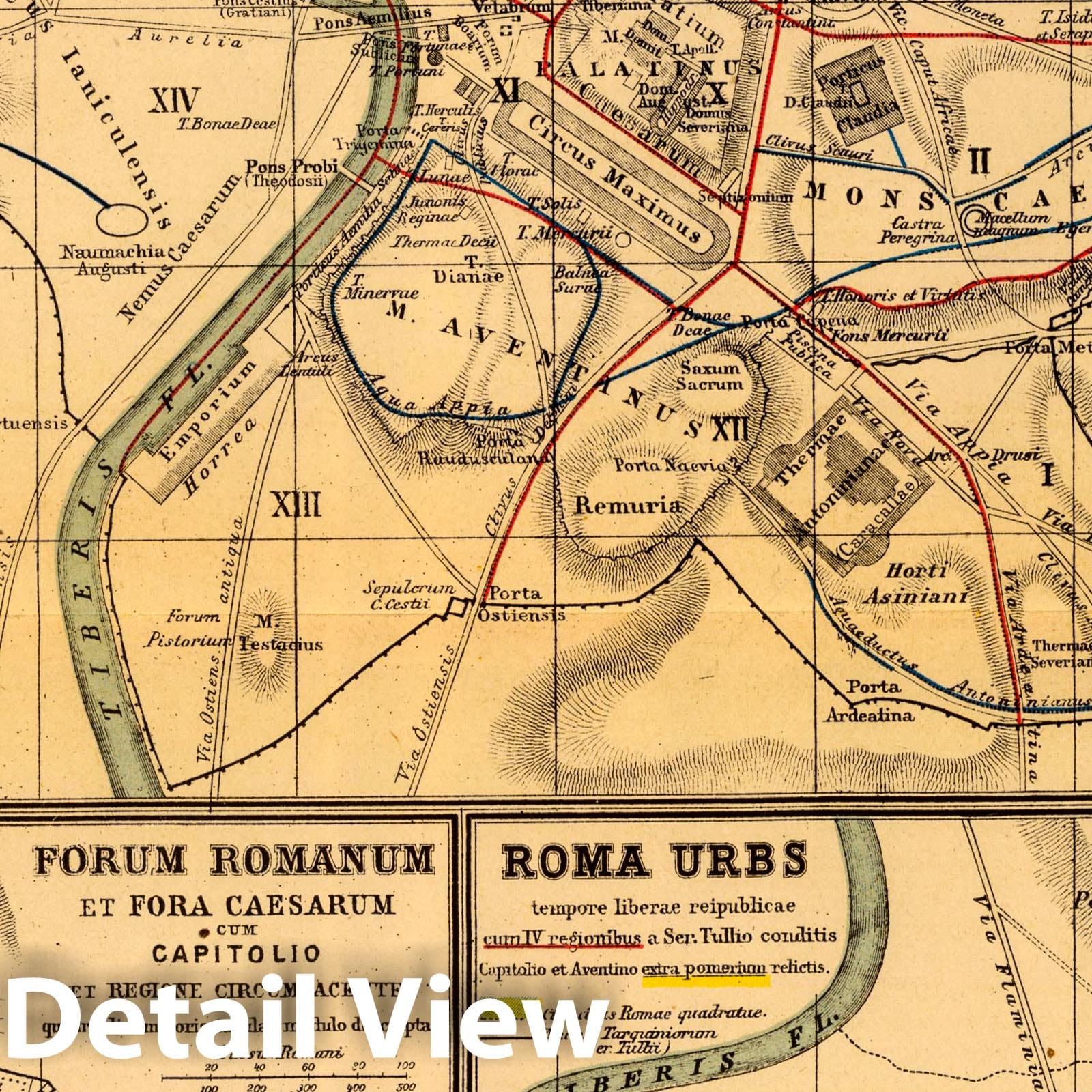 Rome, Ancient and Imperial, 1903 - Historical Map Print