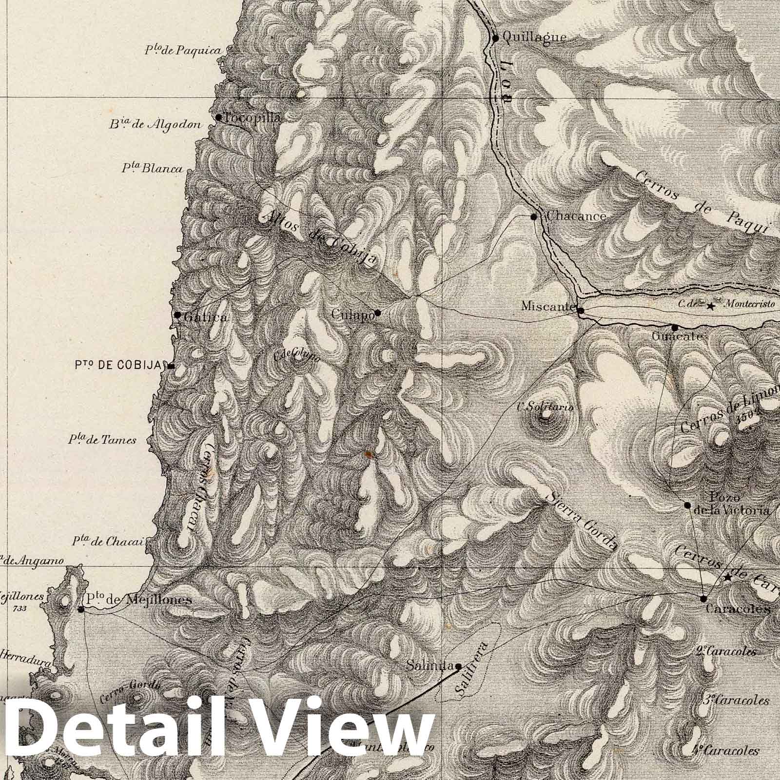 Chile - Boundary Map, 1884 - Historical Map Print