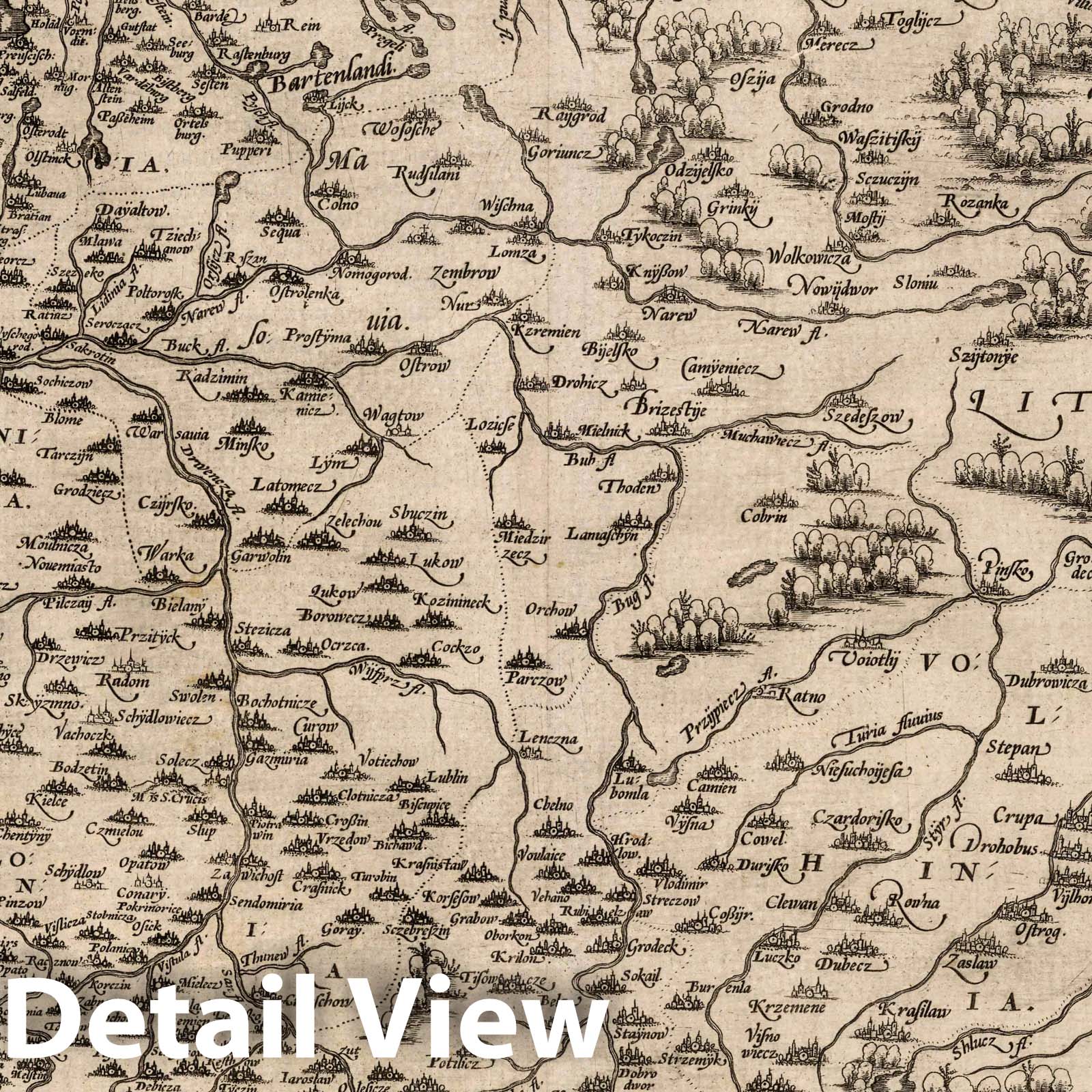 Poland, 1570 - Historical Map Print