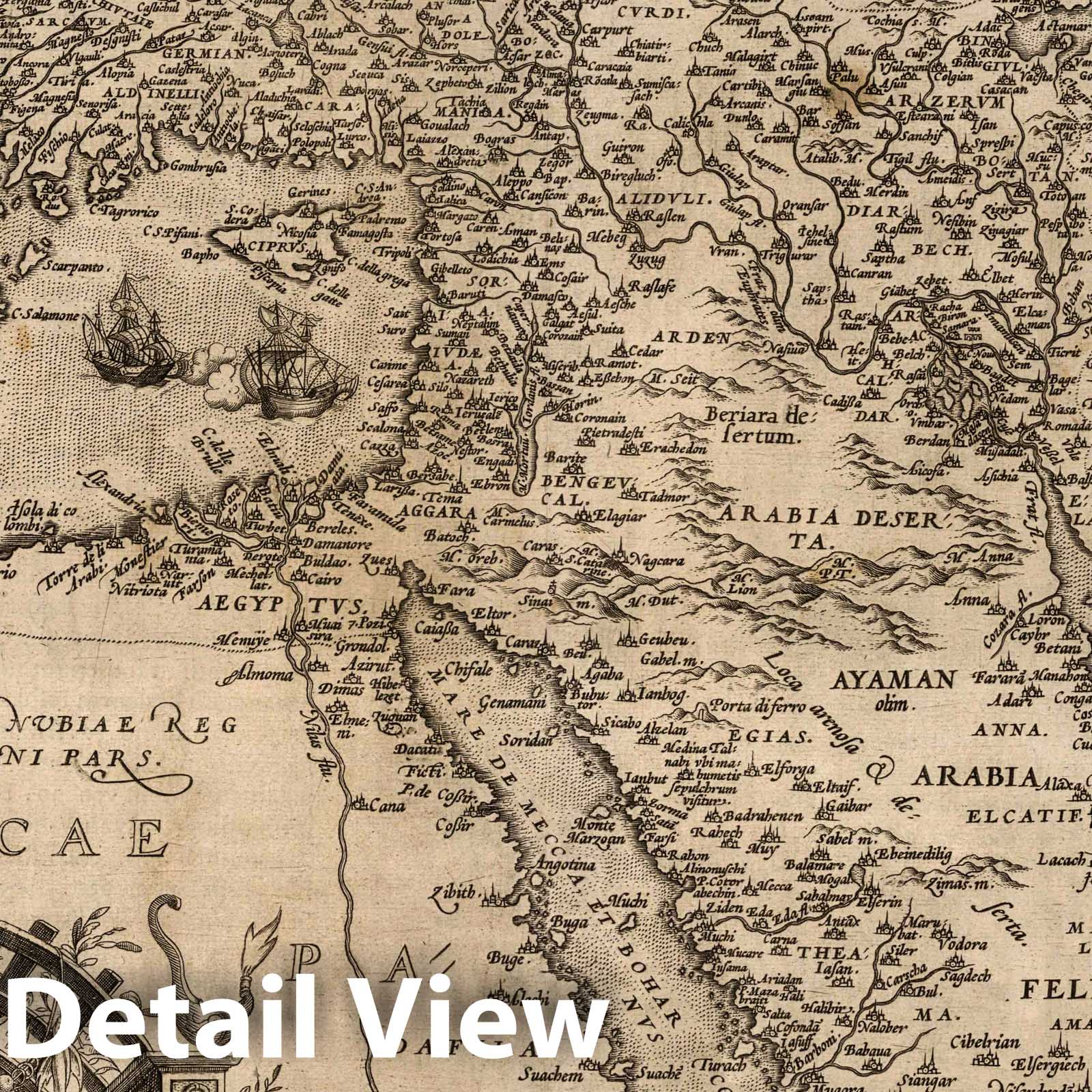 Turkish Empire, 1570 - Historical Map Reproduction