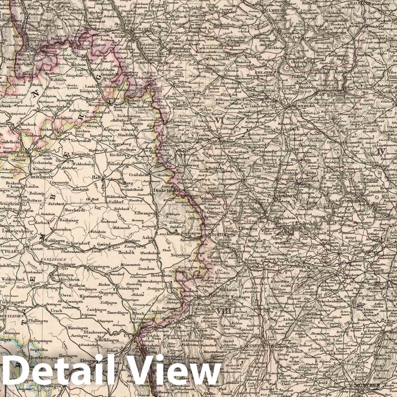 Kingdom of Bavaria, 1879 - Historical Map Print