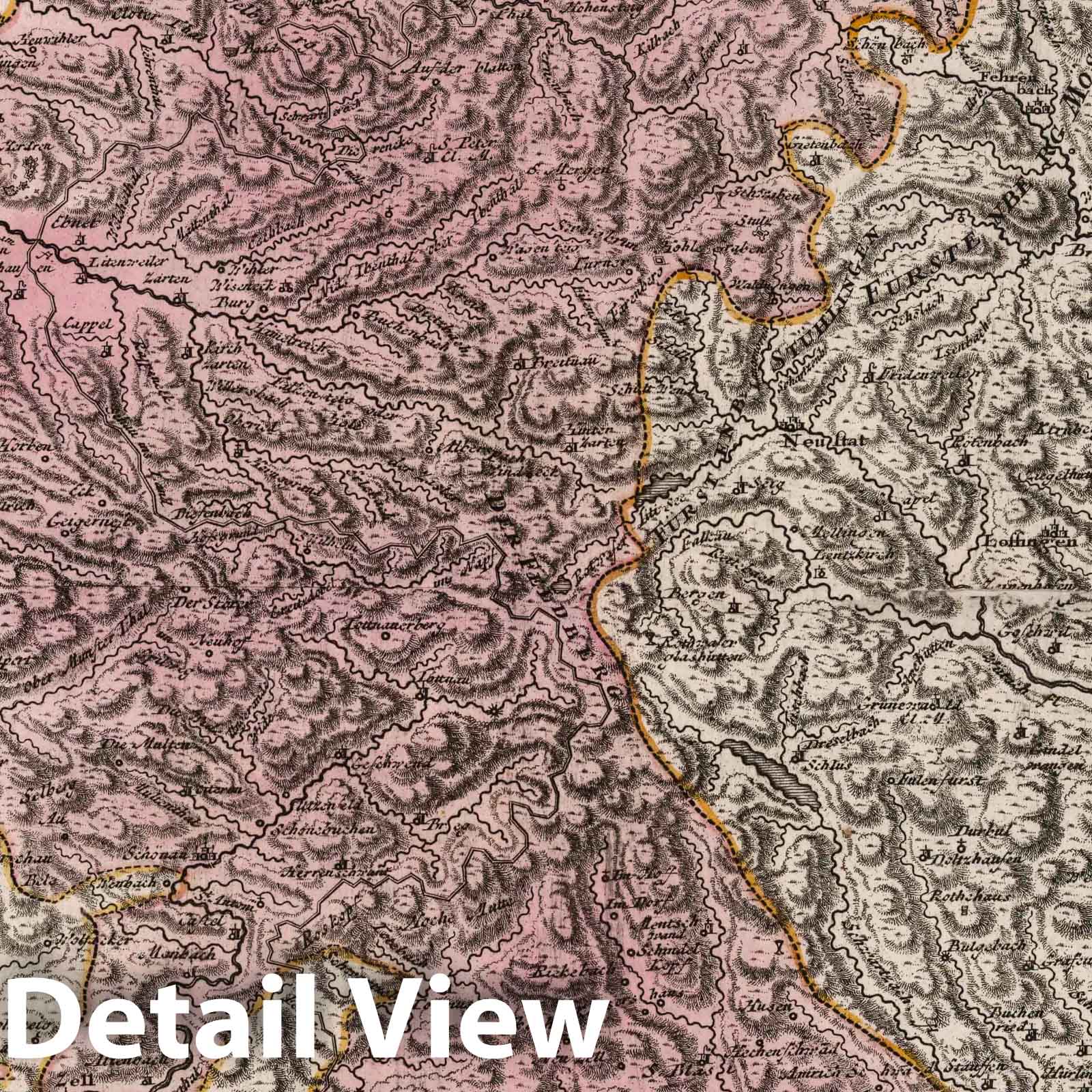 Breisgau Region, 1718 - Historical Map Print