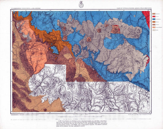 Historic Map : Arizona, 1877 75. Cent, W. Arizona. , Vintage Wall Art