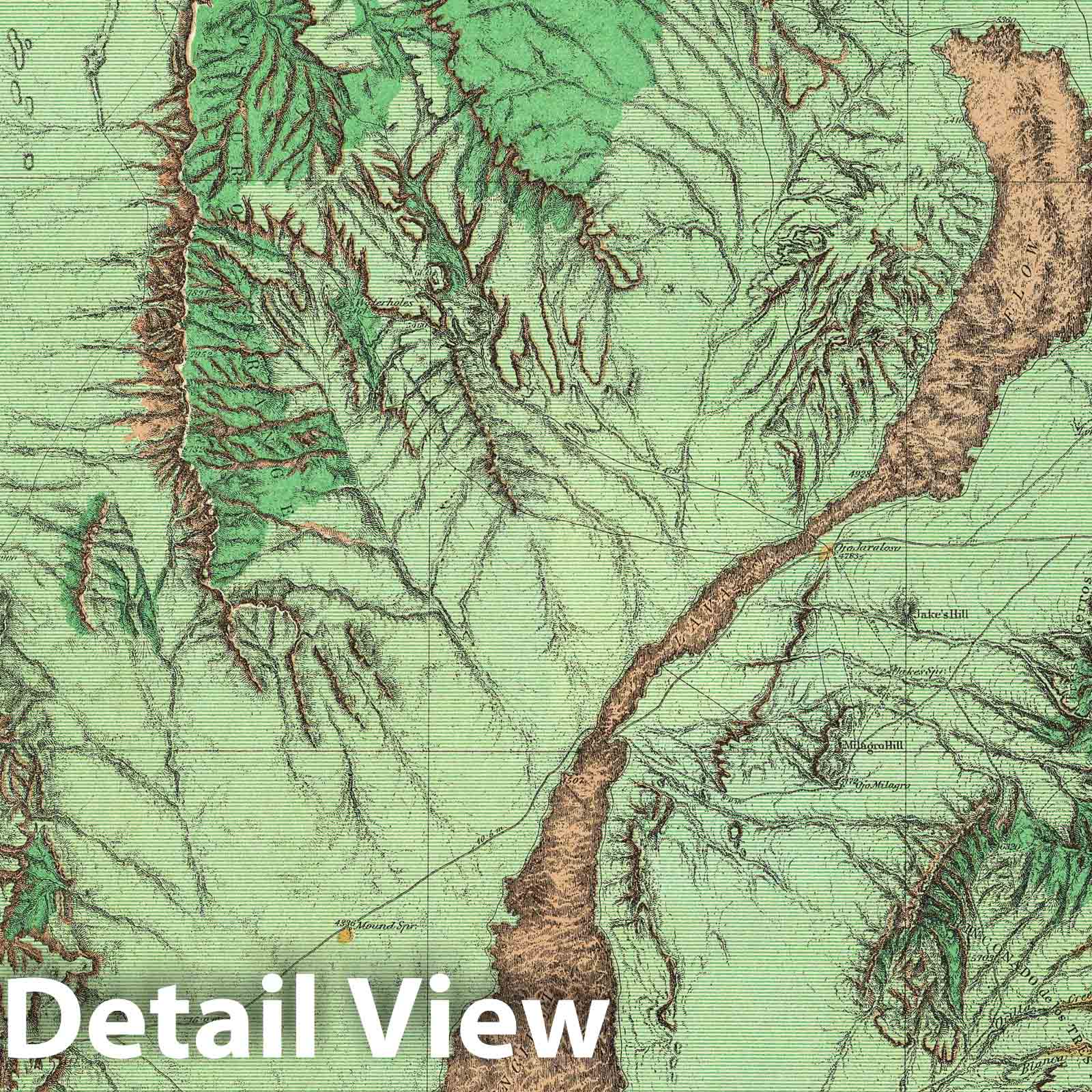 Historic Map : National Atlas - 1879 84B. Land Classification Map Of Part Of Southern New Mexico. - Vintage Wall Art