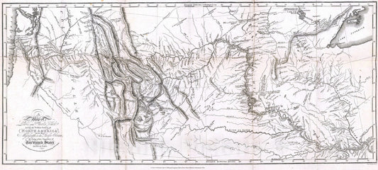 Historic Map : Exploration Book - 1815 Map of Lewis and Clark's Track. - Vintage Wall Art