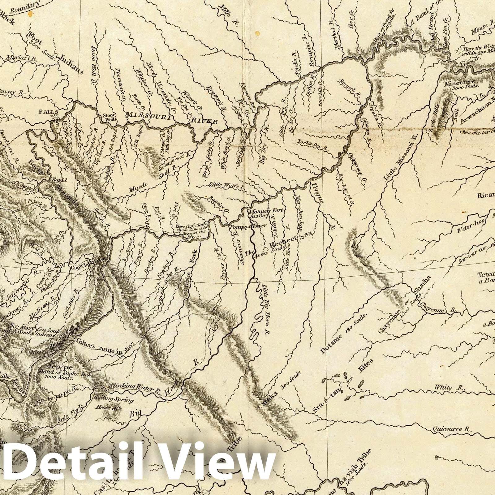 Lewis and Clark's Track - Western North America, 1815 - Historical Map Print