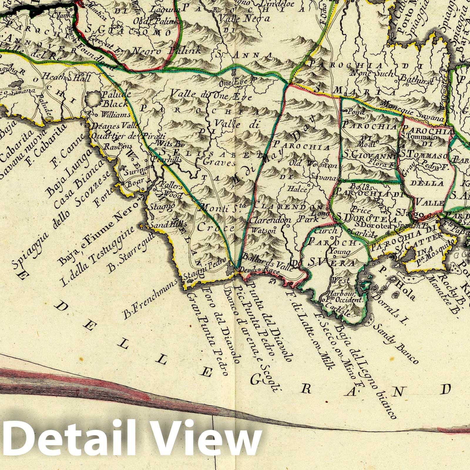 American Revolution: Jamaica - Military Map, 1778 - Historical Map Print
